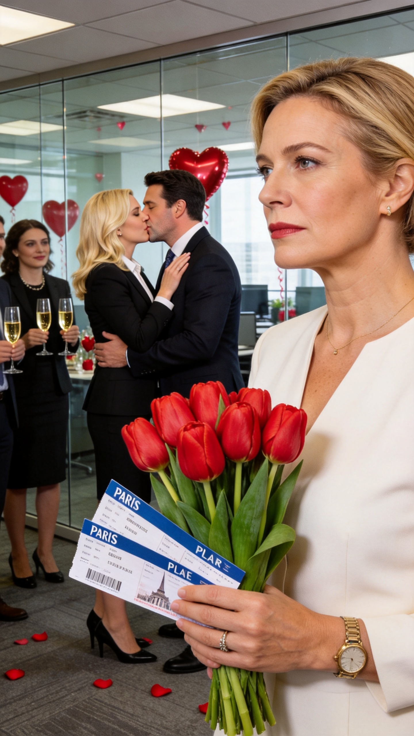 I surprised my husband at work for Valentine’s Day—only to find him kissing the CEO at their engagement party. I walked away, canceled Paris, froze our accounts, and reclaimed my $558 million stake.