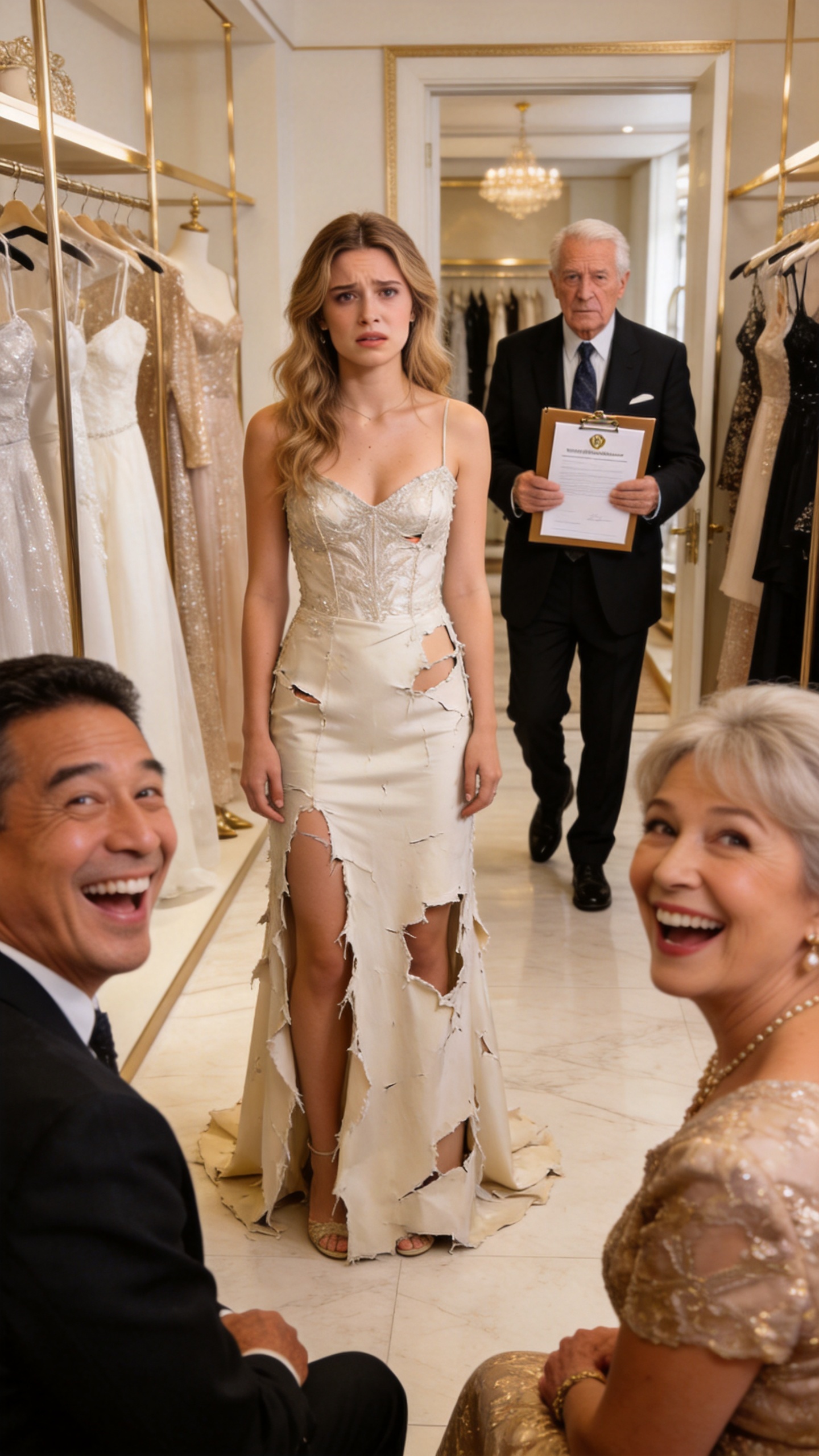 They Tore Her Dress In Front Of Everyone And Laughed Until The Real Owner Walked In - One Look At The Documents In His Hand Made The Whole Room Go Silent.
