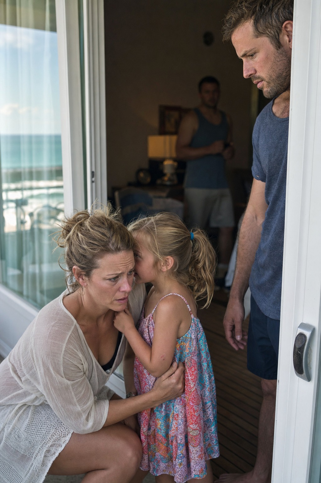 My Daughter Tugged My Beach Dress And Whispered, "Mommy, Daddy Told Me Not To Tell You What He And Uncle Jim Did In Our Hotel Room"