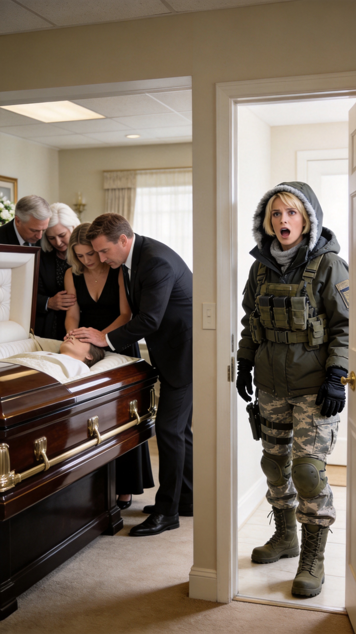 My family gathered around a $100,000 coffin, fully convinced it contained my body, while my husband comforted his mistress and quietly calculated how to spend my military insurance payout. They were certain that leaving me trapped in a snowbound cabin had sealed my fate. What they completely overlooked was one crucial detail—I had spent years training Special Forces soldiers to survive the exact conditions that break everyone else.
