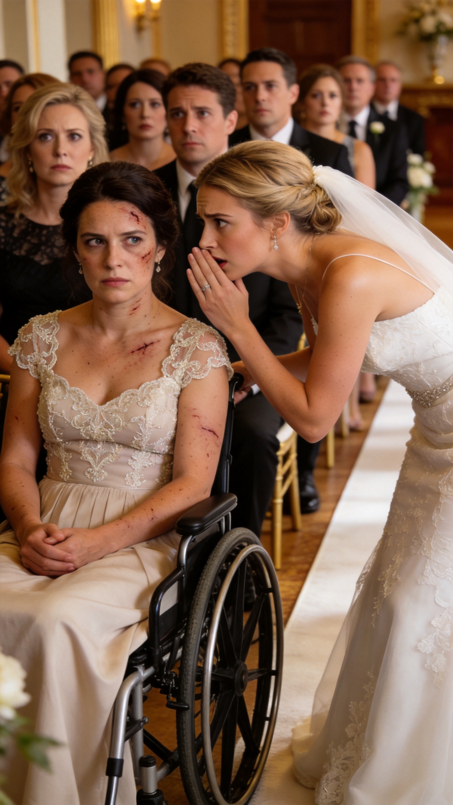 I was burned all over my body after saving my little sister from a house fire when she was ten. Years later, I came to her wedding in a wheelchair, and she whispered, “Go sit in the back. You’re ruining my perfect wedding.”