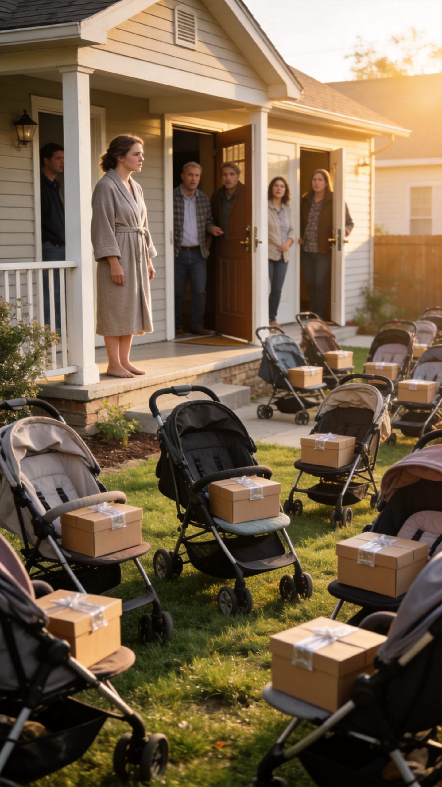 After Losing My Newborn Son, I Gave Everything I'd Bought Him to a Mother Begging with Her Baby - The Next Morning, My Lawn Was Covered with Dozens of Baby Strollers, Each Holding a Sealed Box