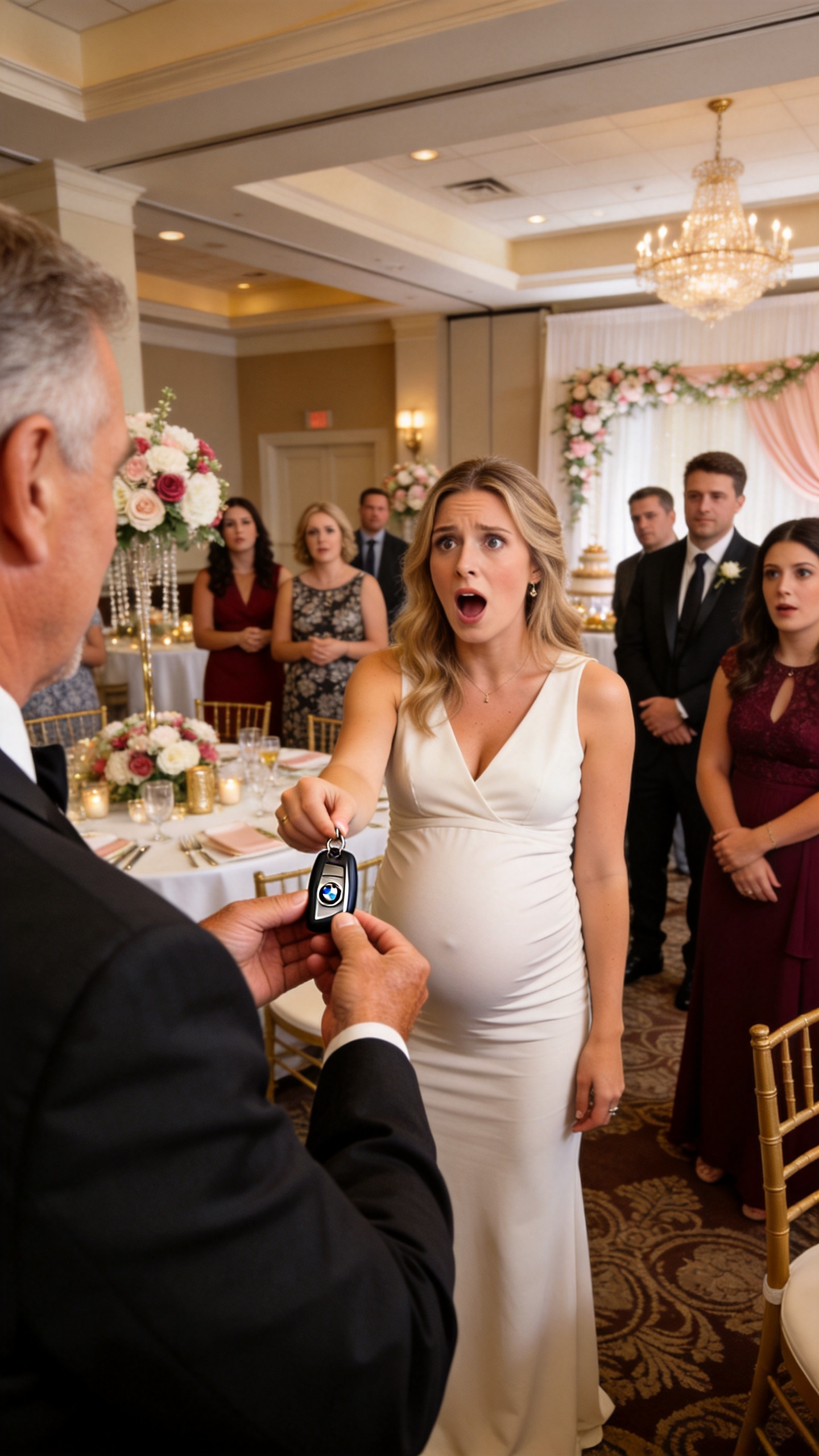I was eight months pregnant at my brother’s engagement party when my father held up the keys to my BMW and handed them to my brother’s fiancée, calling her “the real bride.”