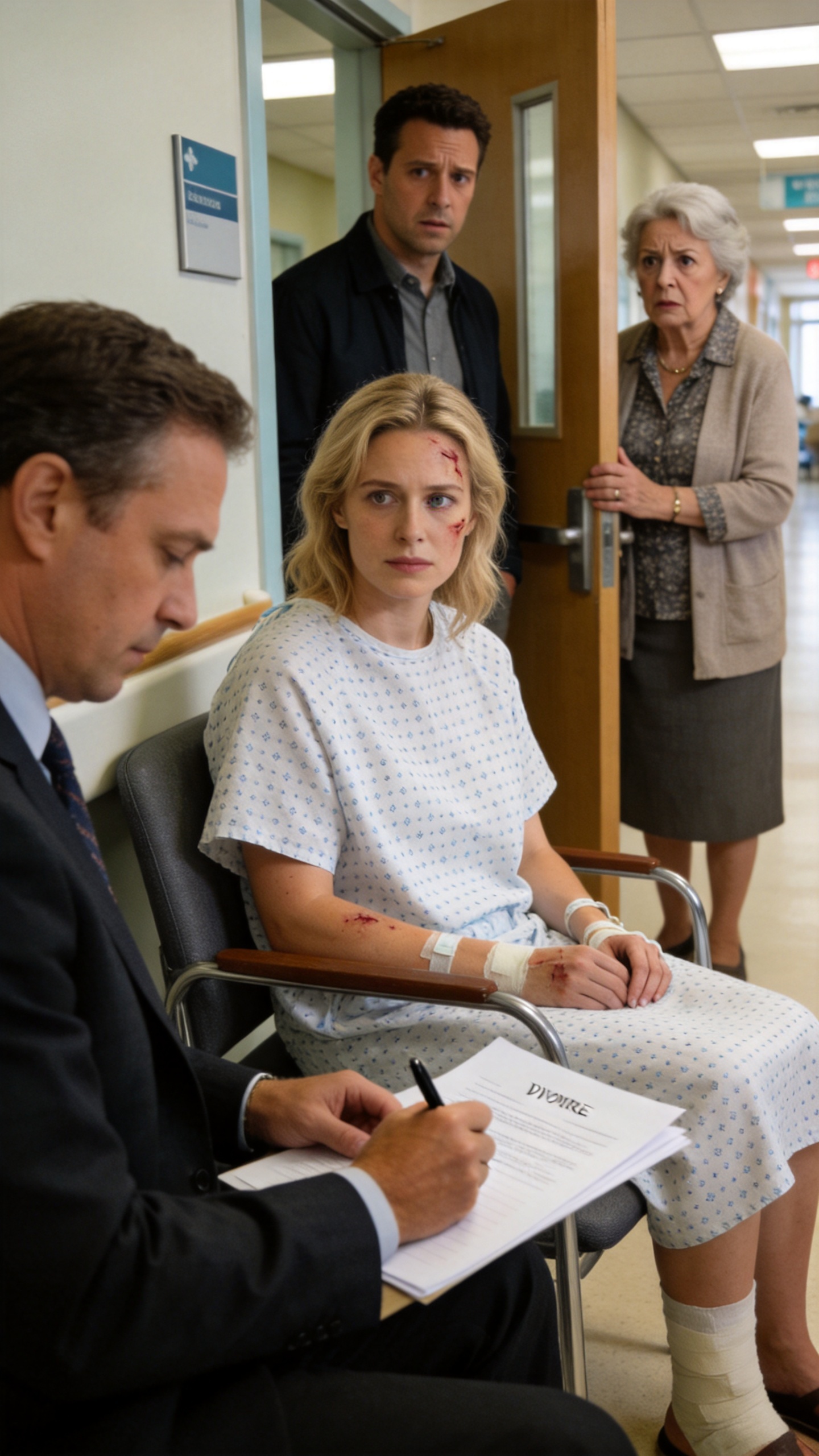 After what happened on the stairs because of my mother-in-law, I woke up in the hospital, signed the divorce papers, and walked away without a word.