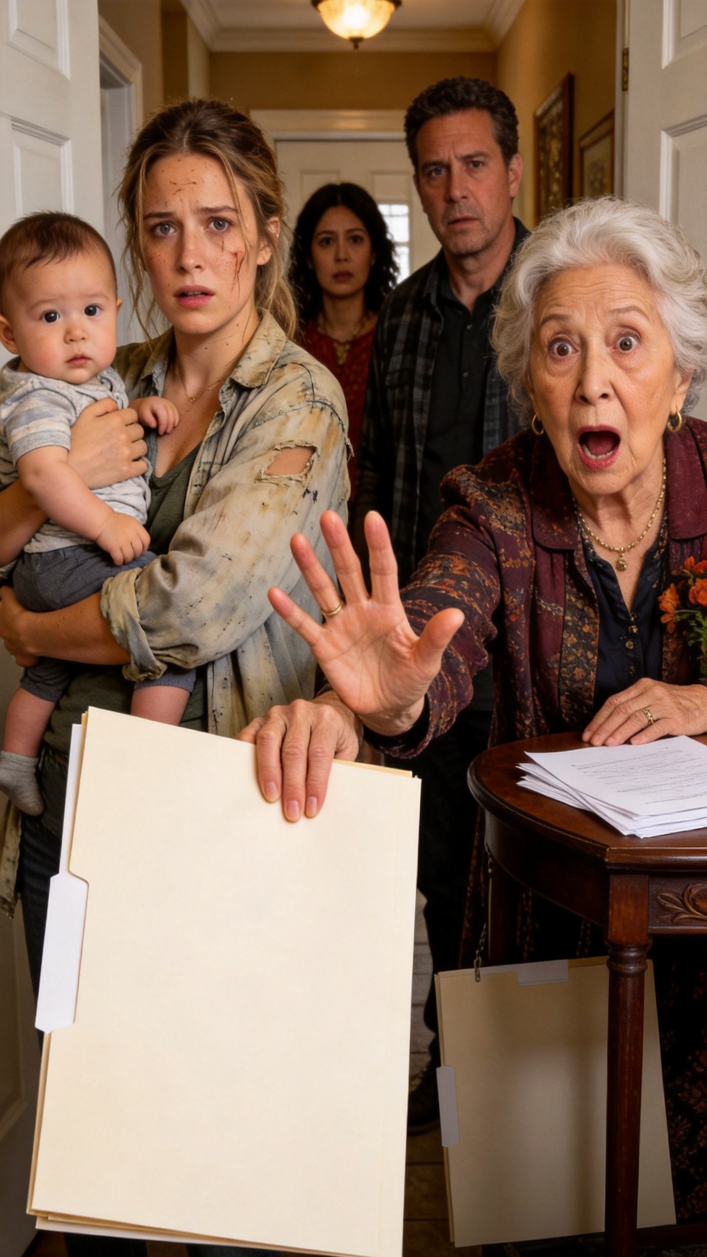 I was standing there in shabby clothes holding my baby when Grandma looked at us in shock and questioned, "Wasn't the $180,000 I sent to assist you sufficient?" My heart sank as I softly responded, "I never got a single cent of it." Right then, the truth emerged, and she promptly called her lawyers.