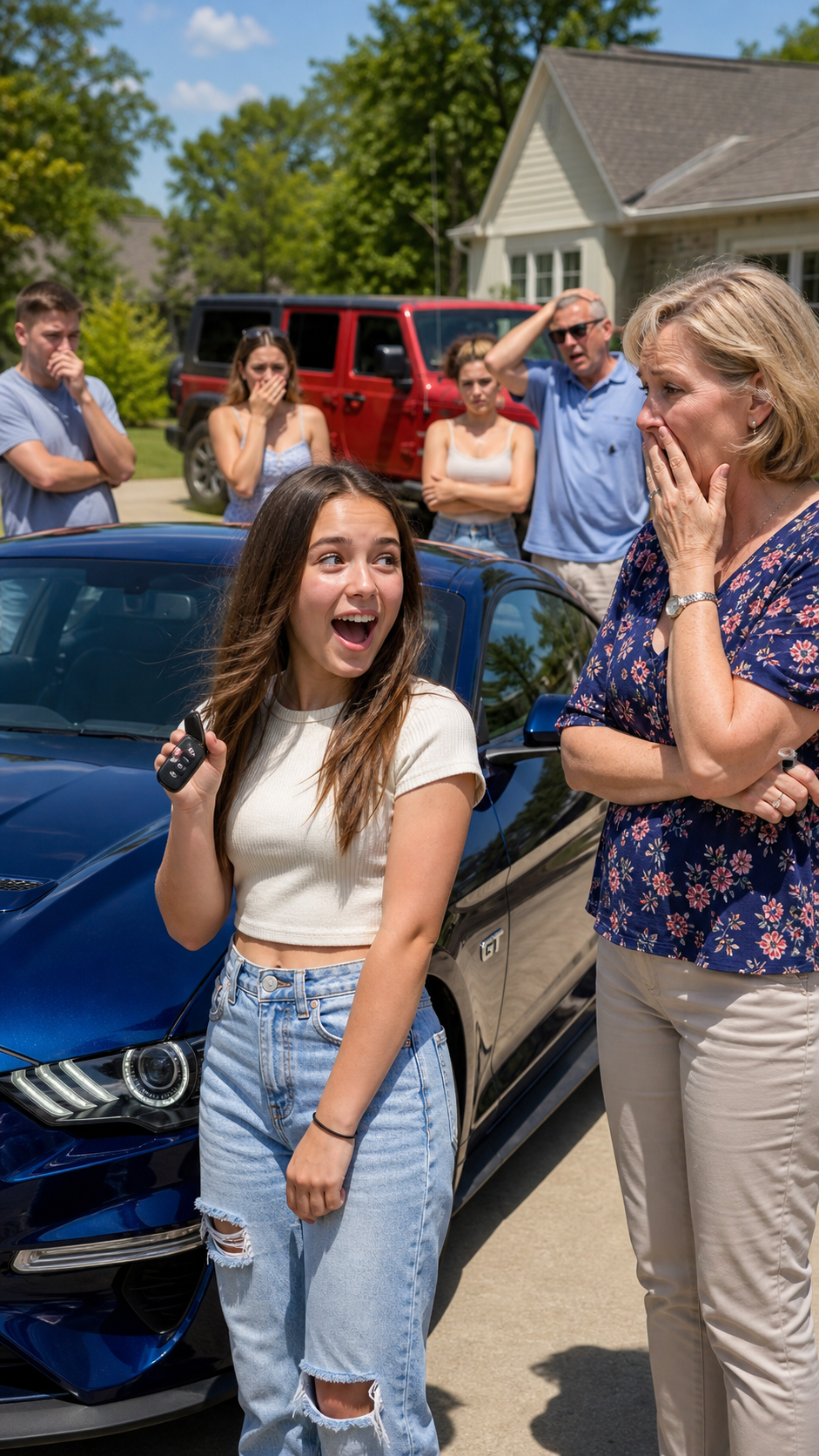On My Daughter's 18th Birthday, My Mom Humiliated Her With a $15 Bracelet and Said, "She Gets Scraps. The Real Grandkid Gets a Jeep," Then Handed My Niece the Keys to a Wrangler. I Gave My Daughter a Mustang GT and Exposed the Theft Behind That Birthday Show.