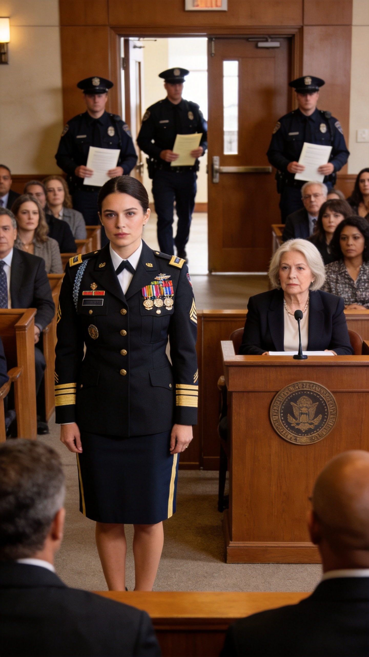 I Stood Frozen as My Own Mother Swore Under Oath That I Had Never Served My Country. She Said My Scars Were Fake, My Medals Were Bought Online, and My Twelve Years in Uniform Were a Lie. The Jury Believed Her, My Brother Smirked, and Reporters Wrote Down Every Word. But at Noon, the Doors Opened and the People Who Could Prove the Truth Walked In.