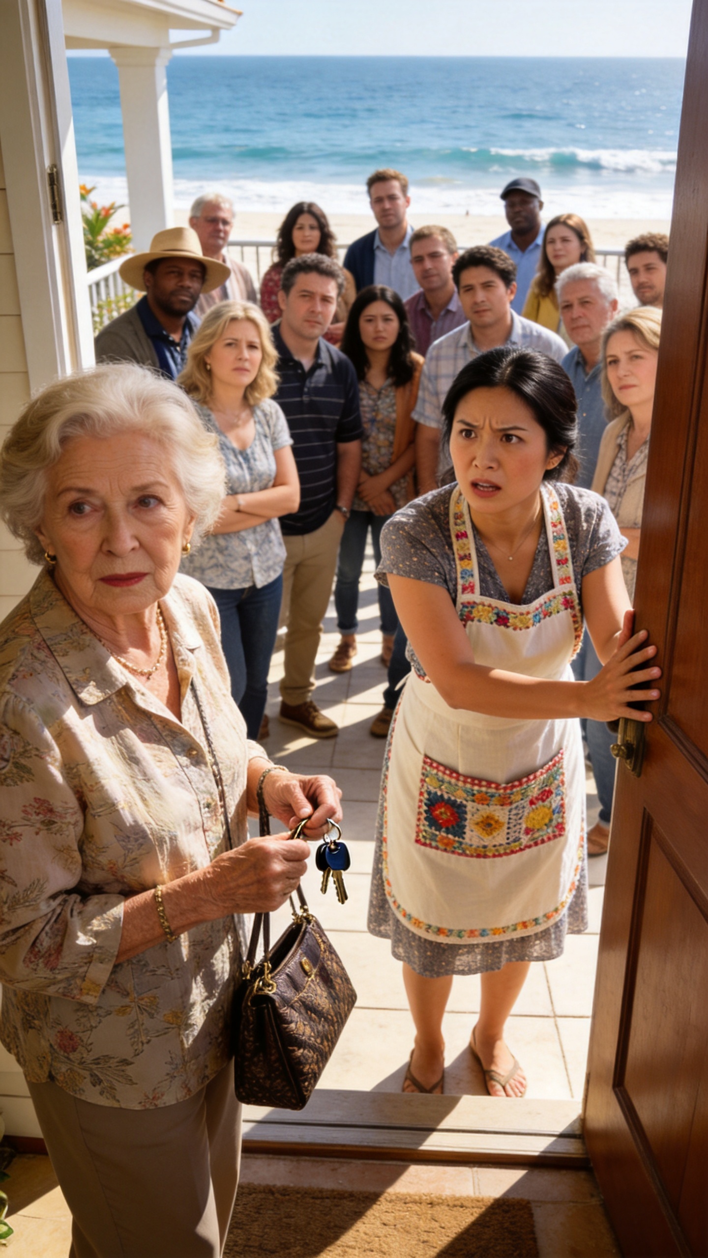 At 70 Years Old, I Returned To My Peaceful Malibu Beach House Only To Find My Daughter-In-Law Hosting Her Entire Family Inside - Then She Wore The Apron I Had Sewn By Hand And Told Me There Was No Room For Me.