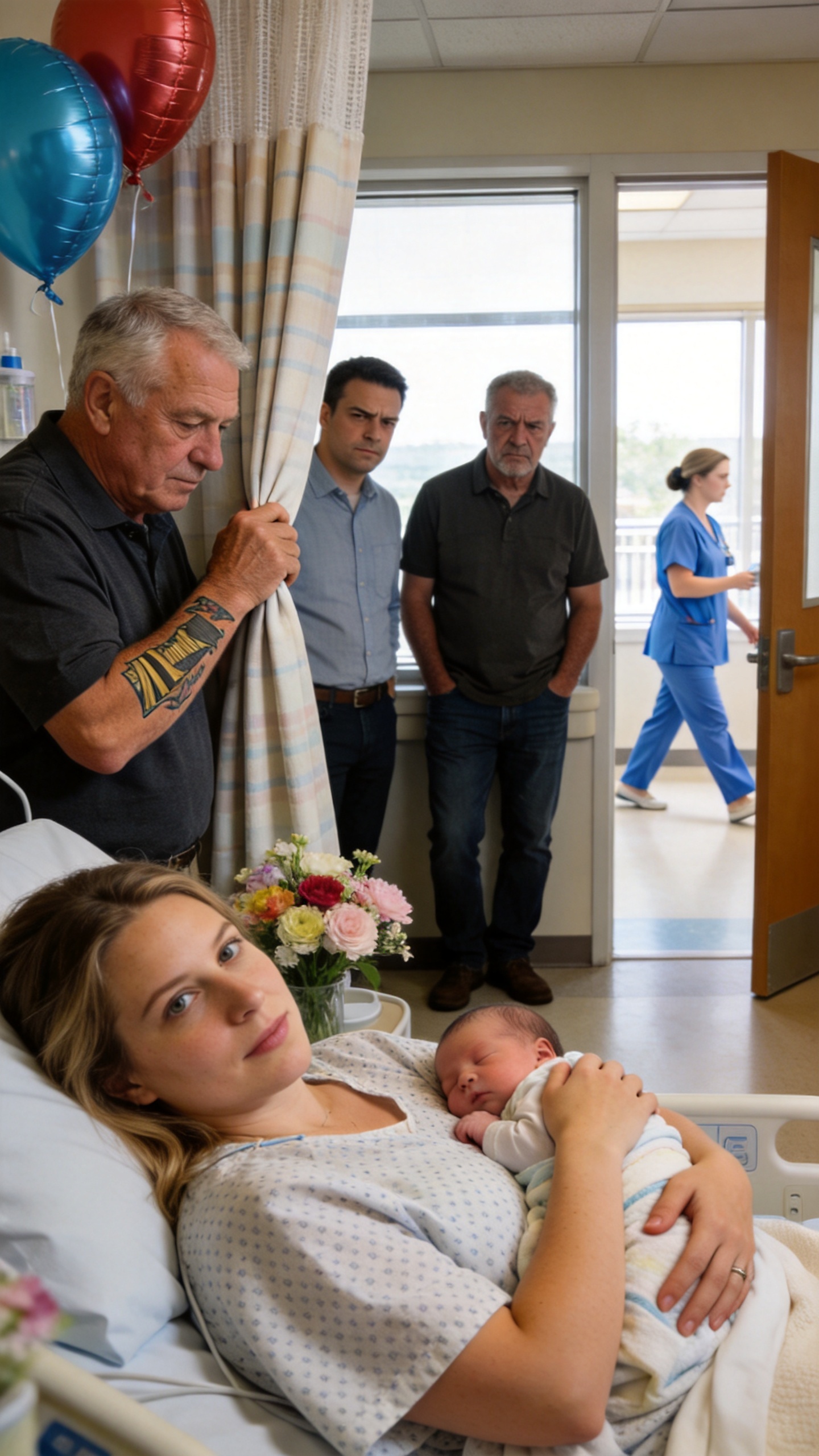 I Was Holding My Newborn When My Uncle Saw The Fingerprints On My Neck. My Husband Smirked, "Now She Knows Who Runs This Family." Then My Uncle Closed The Hospital Curtains
