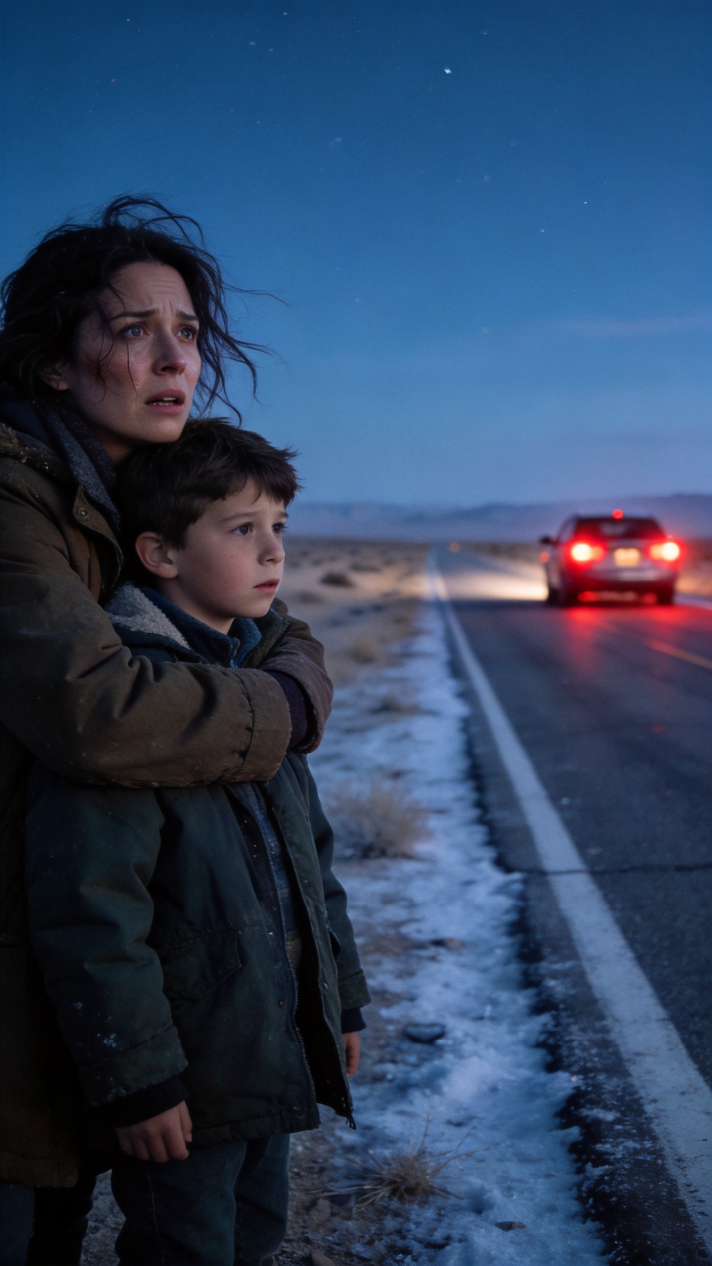 My parents kicked me and my six-year-old son out of the car at 2 AM on a freezing desert highway with nowhere to go.