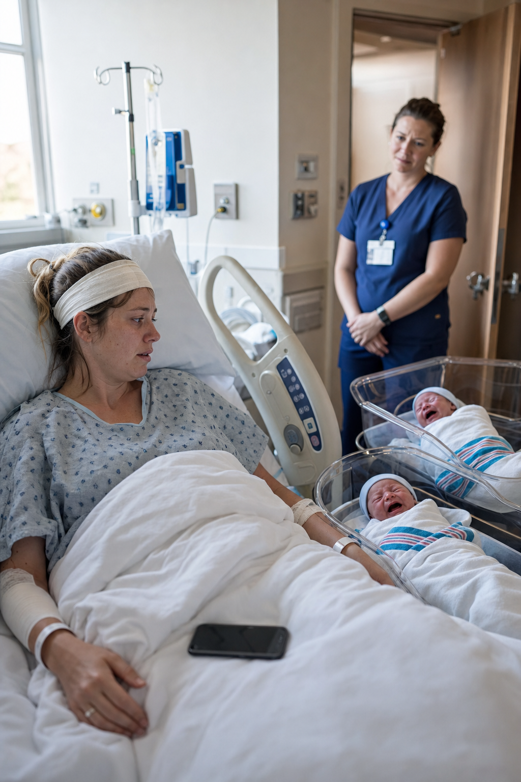 After the Crash Left Me Unable to Stand, I Called My Mom About My One-Year-Old Twins. She Said She Had Pickleball, Then My Baby Started Crying Beside My Hospital Bed