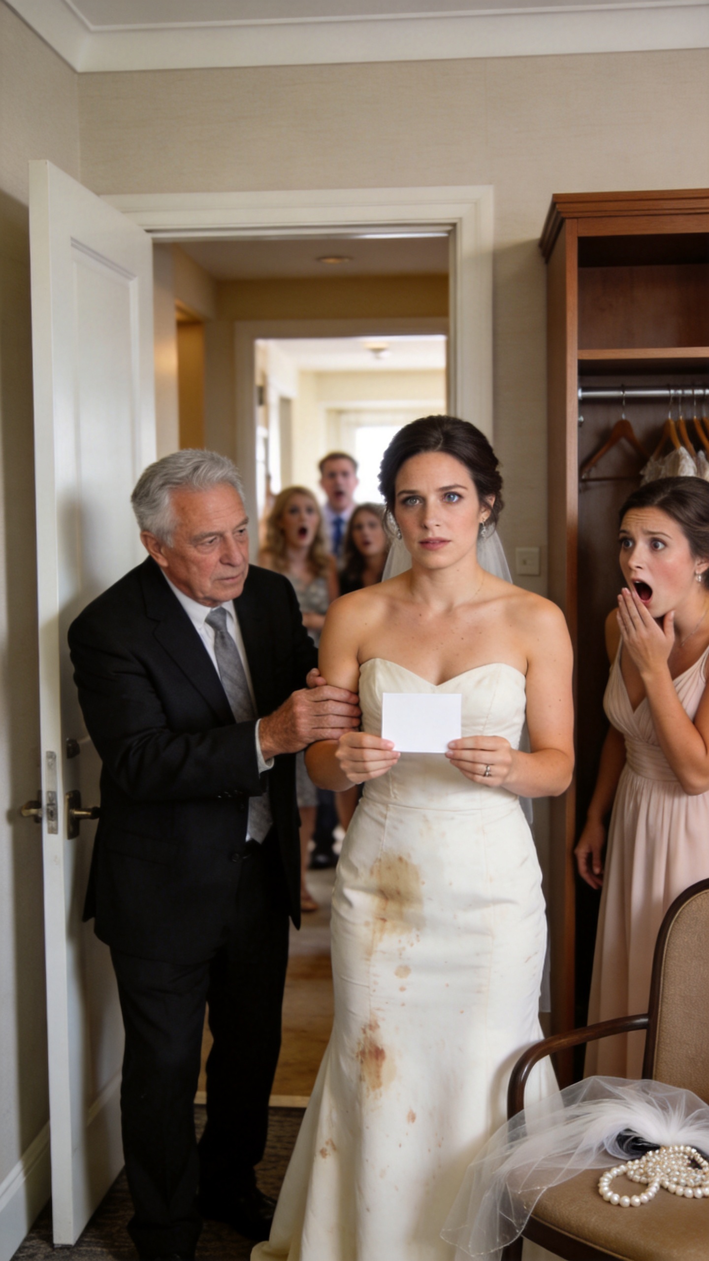 My Mother-In-Law Poured Filthy Water Over My Wedding Dress And Left A Note Saying, "Know Your Place." In Front Of 200 Guests, I Put It On Anyway, Took My Father's Arm, And Walked Straight Toward The Secret She Thought I Would Never Use