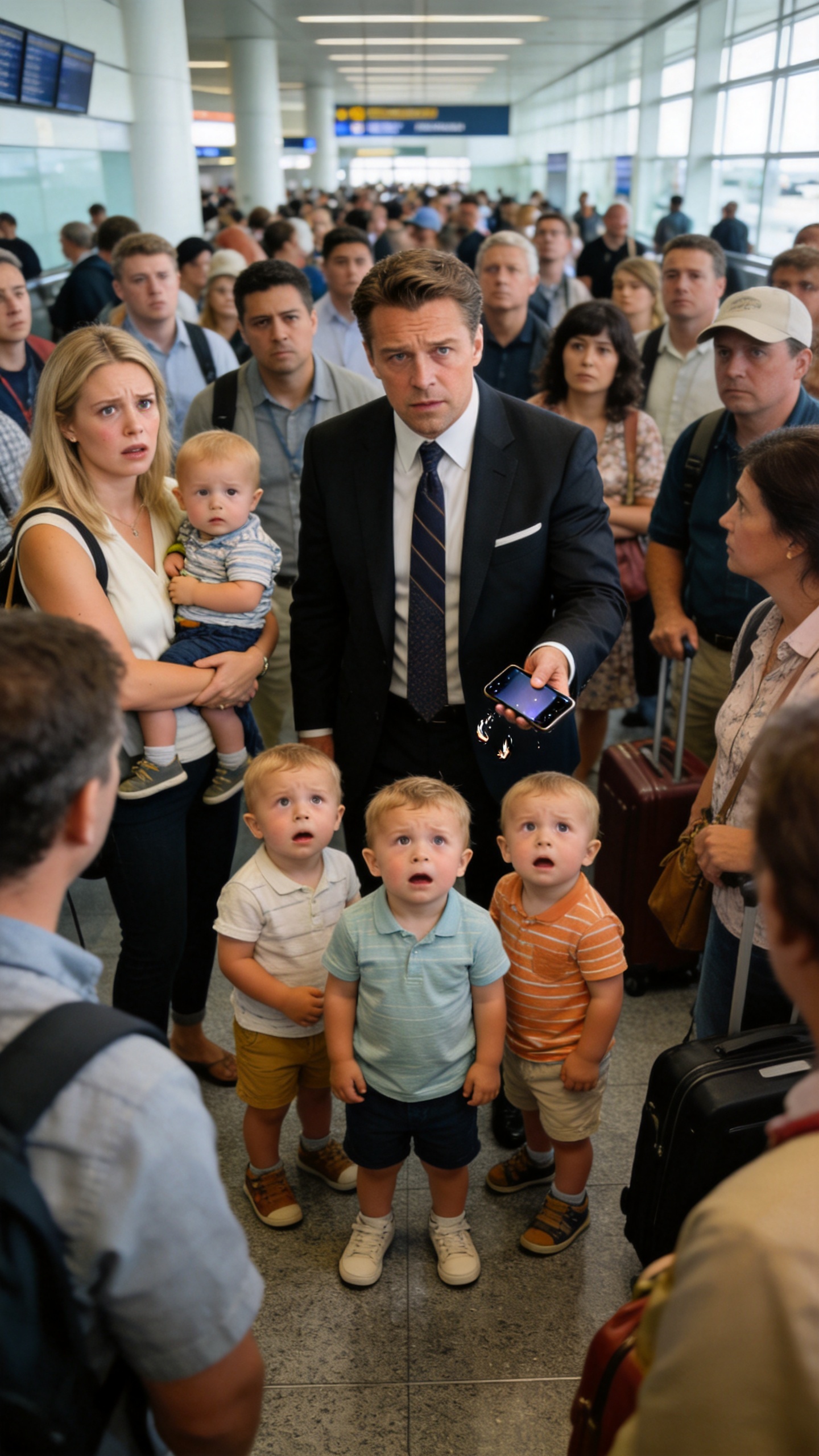 He Told Me to Raise the Baby Alone-Eighteen Months Later, He Saw Three Toddlers at Boston Logan Airport and Realized What He Had Lost