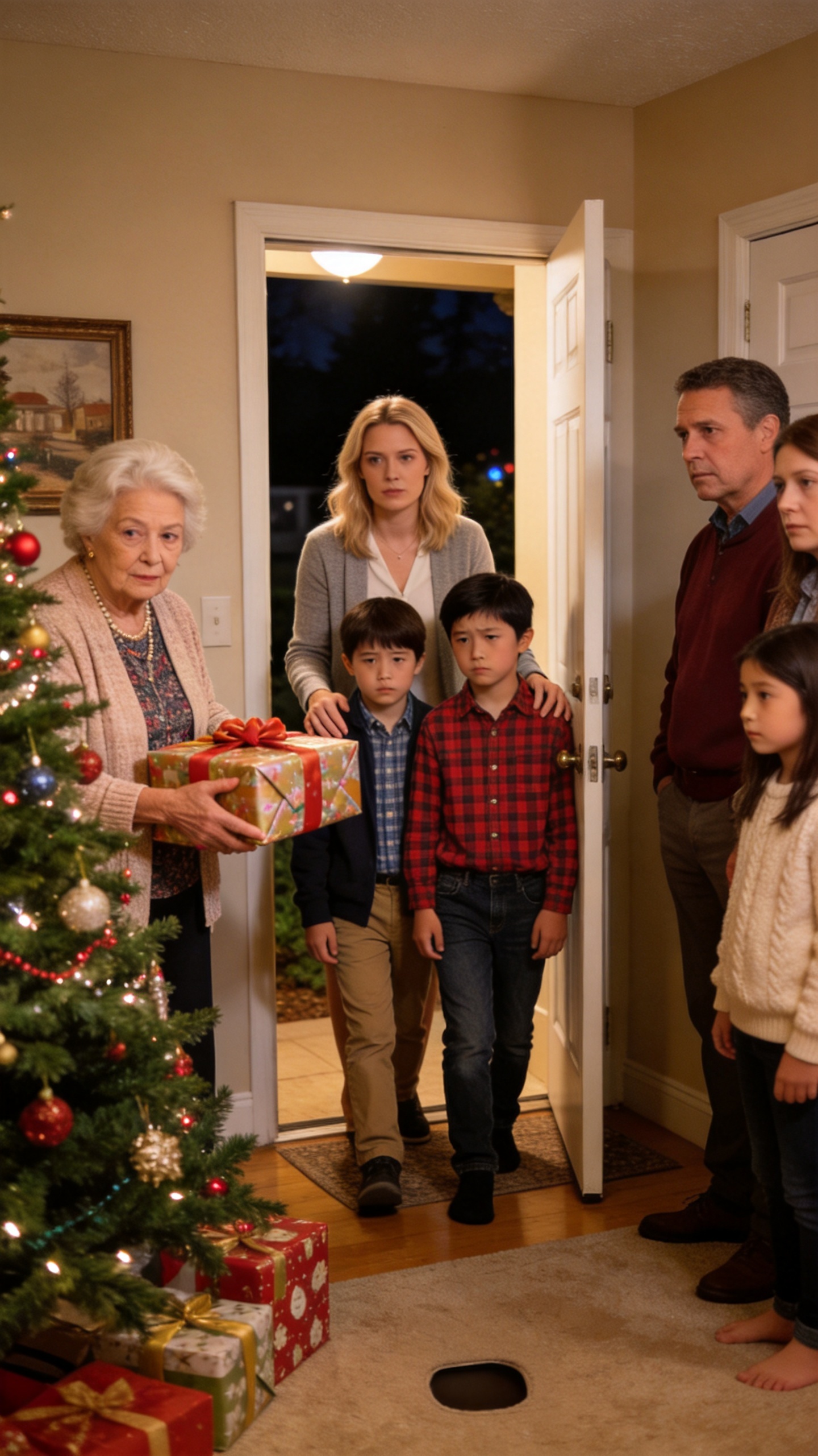 On New Year's Eve, Mom Gave Presents to Every Grandchild Except Mine, So I Quietly Left and Said Never to Invite Us Again - Then at 6:00 a.m. on January 1, My Family's New Year's Gift Arrived at Their Door