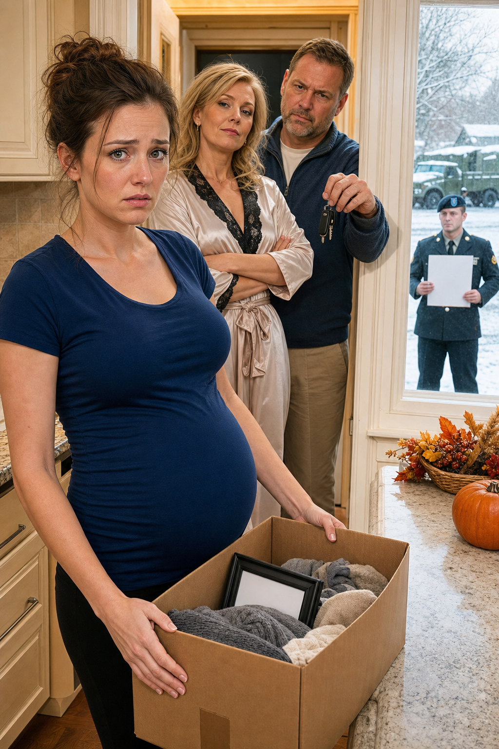 Just hours after my husband’s military funeral, my own family looked at my pregnant belly and decided I wasn’t worth giving a warm place to sleep. They ordered me into the freezing garage so my sister’s rich husband could take over my bedroom.