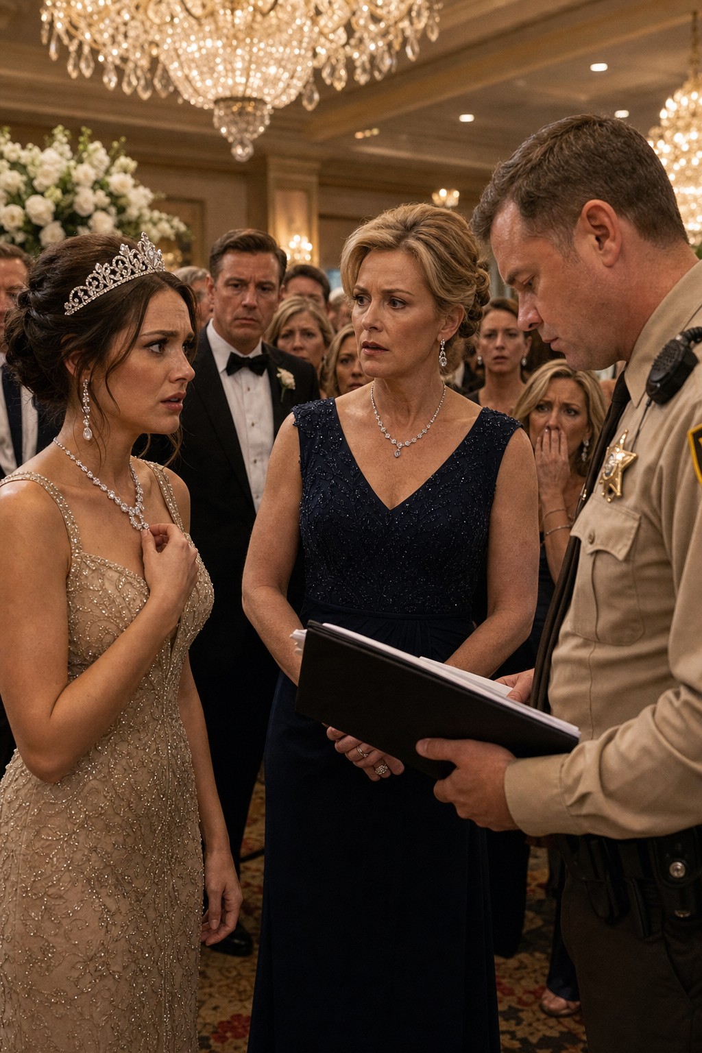 His Mistress Wore My Grandmother's Tiara at Our Engagement Party - Then the Sheriff Opened the Folder and Removed It as Evidence