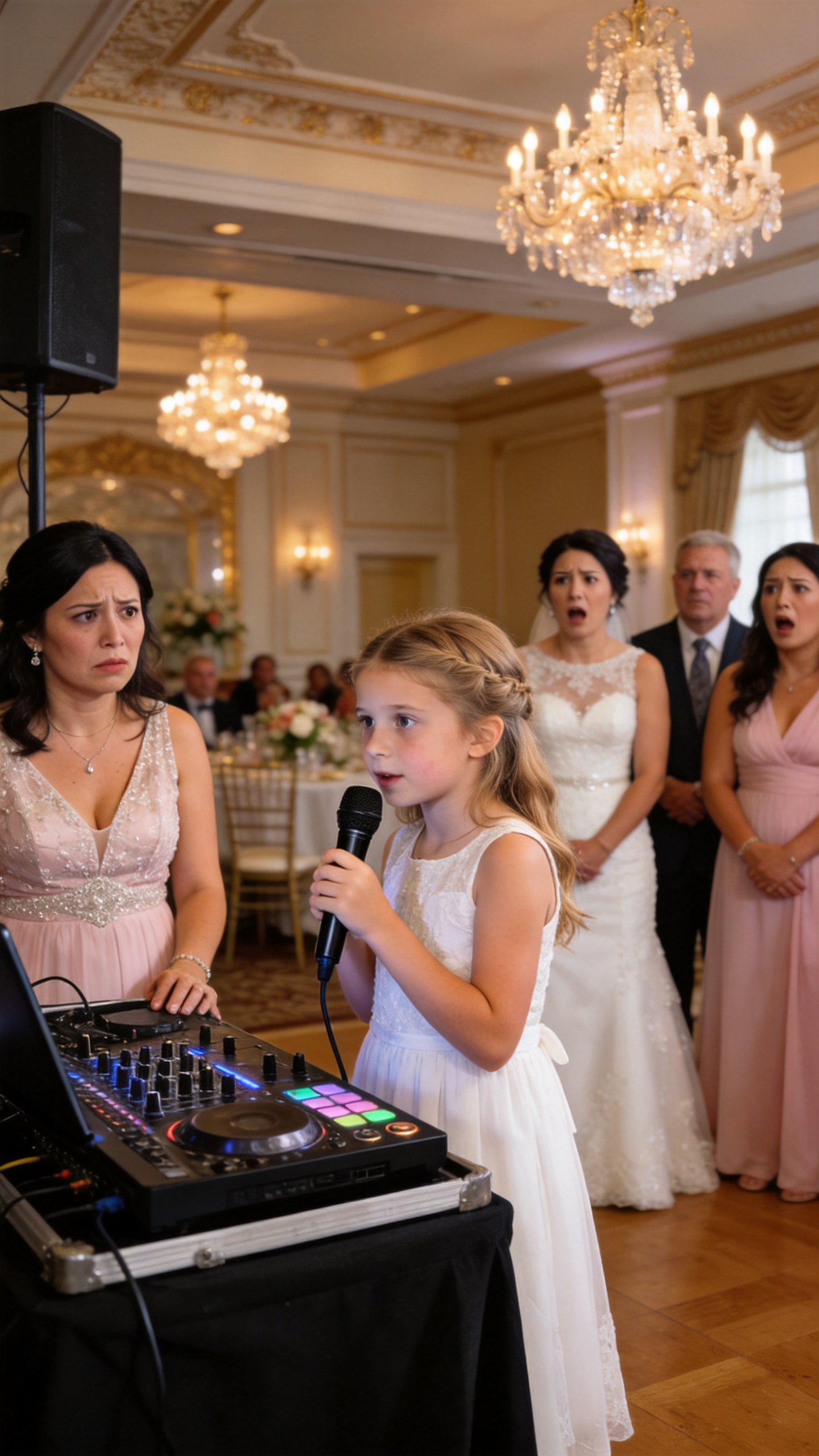 At My Sister's Wedding, She Mocked Me For Coming Alone, Poor, And With My 'Useless Kid,' While Our Mother Laughed. Then My Daughter Took The Microphone
