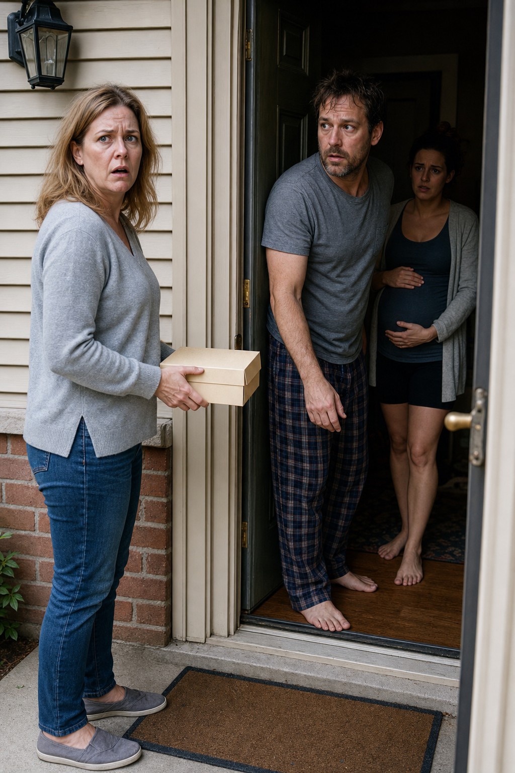 While my husband was out of town for work, I brought a cake to visit his best friend's widow, thinking she'd be mourning. But when the door opened, I couldn't believe my eyes...