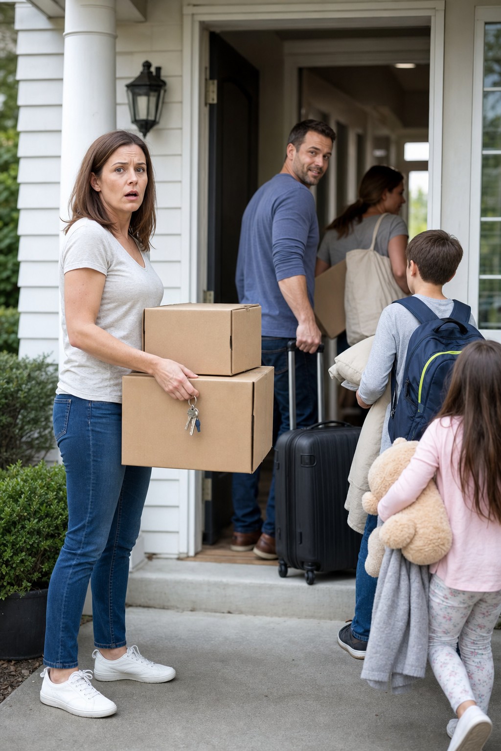 I secretly bought a million-dollar house and kept it under wraps. But on moving day, I found my brother, his wife, and her whole family moving their stuff into my new home.