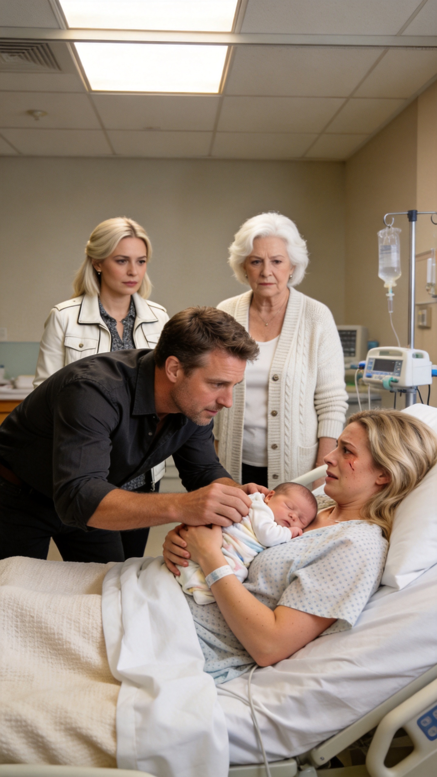 I’d just given birth when my husband stormed in—his mistress on one arm, my mother-in-law on the other. She sneered, “Your surrogacy job is done.” My husband laughed, “Did you really think I’d stay with a poor woman like you forever?”