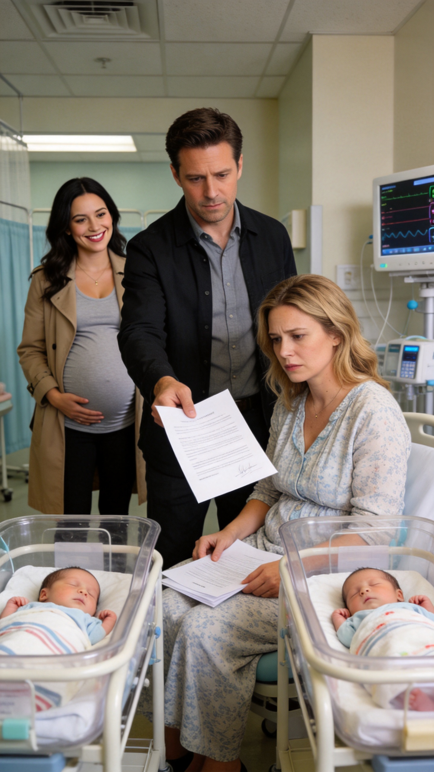 Sitting by My Premature Twins' Incubators, My Husband Dropped Divorce Papers on My Lap While His Pregnant Mistress Smirked in My Maternity Coat and He Whispered, "I Emptied the Joint Accounts"
