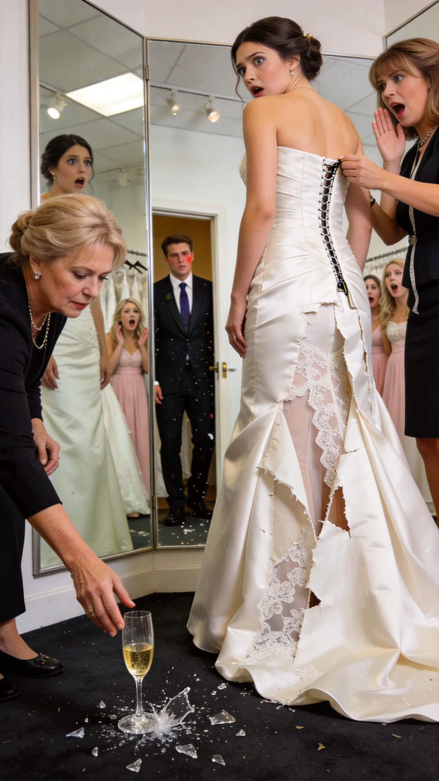 When The Seamstress Unzipped My Daughter's Silk Wedding Dress, My Champagne Glass Shattered On The Floor. Under The Lace Were Marks Her Groom Thought His Billionaire Father Could Hide