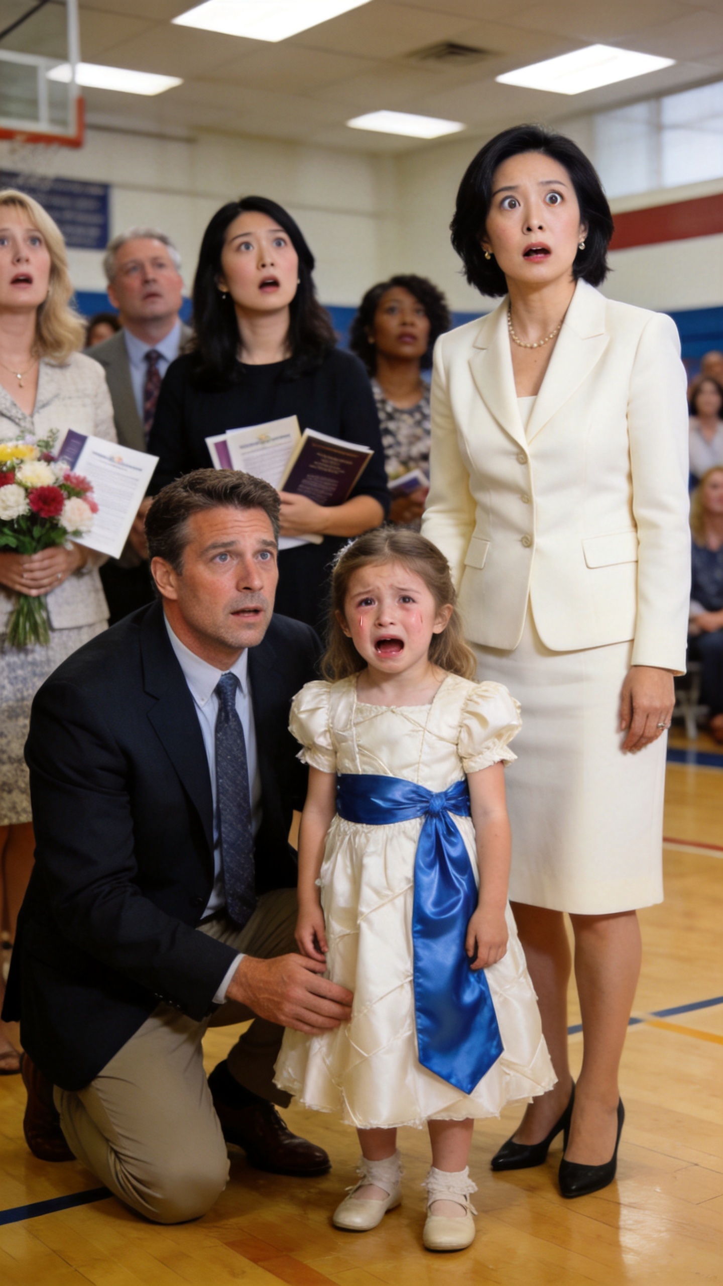 A Rich Mom Laughed At The Dress I Sewed From My Late Wife's Scarves, Then The Graduation Gym Learned What My Daughter Was Really Wearing