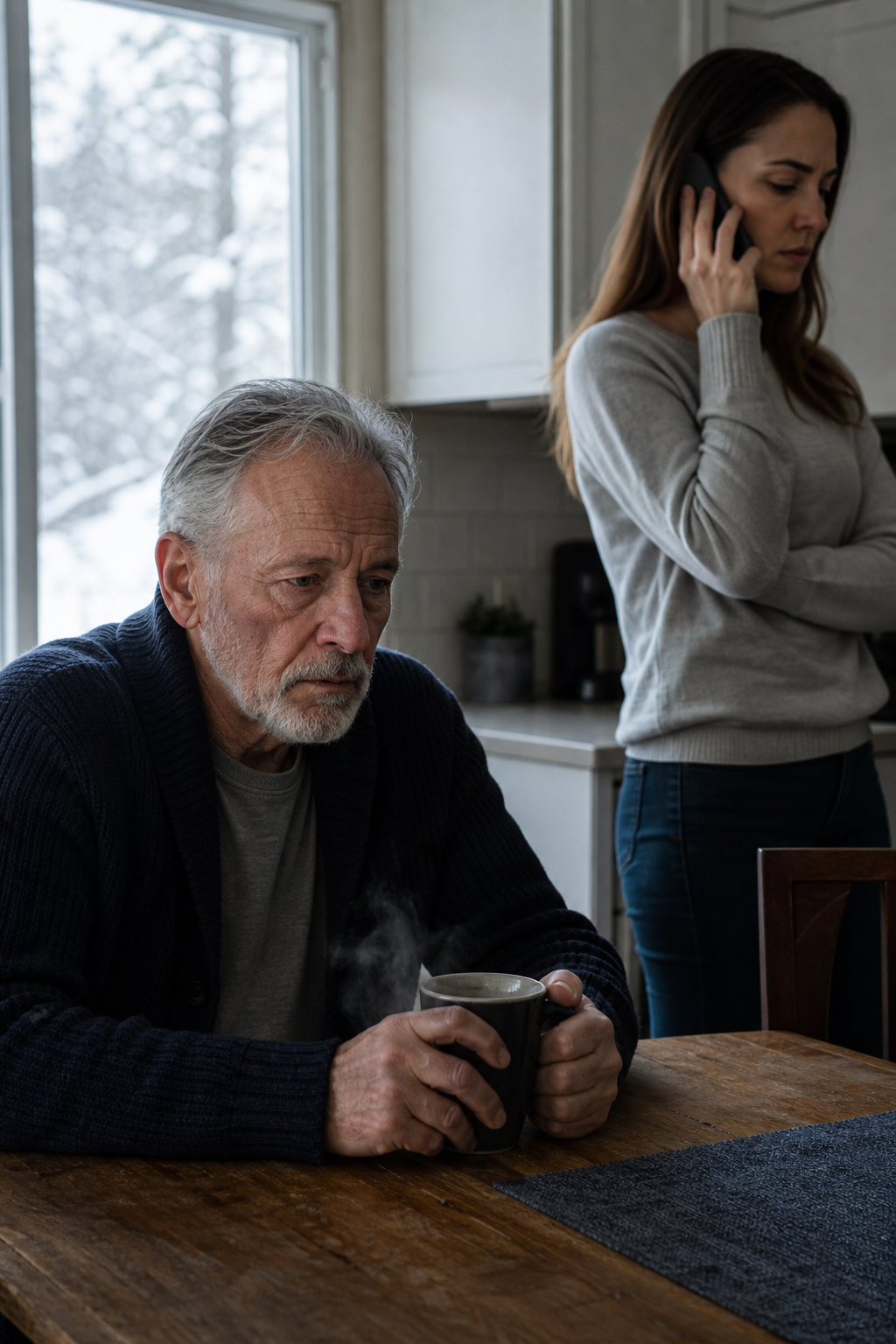 At 6:30 on a freezing Thursday morning, my sister called to tell me our father had passed away. There was only one problem. Dad was sitting three feet away from me at my kitchen table, wearing a navy flannel robe, sipping fresh coffee, and stealing bacon from my plate like he had been doing every morning for the past two days.