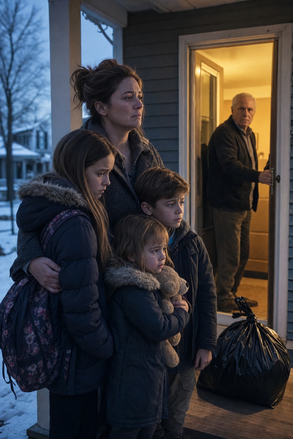 My husband cheated. I packed my kids and went to my parents' house. The door opened, and my father looked at my three children and the garbage bag, then slowly shut the door