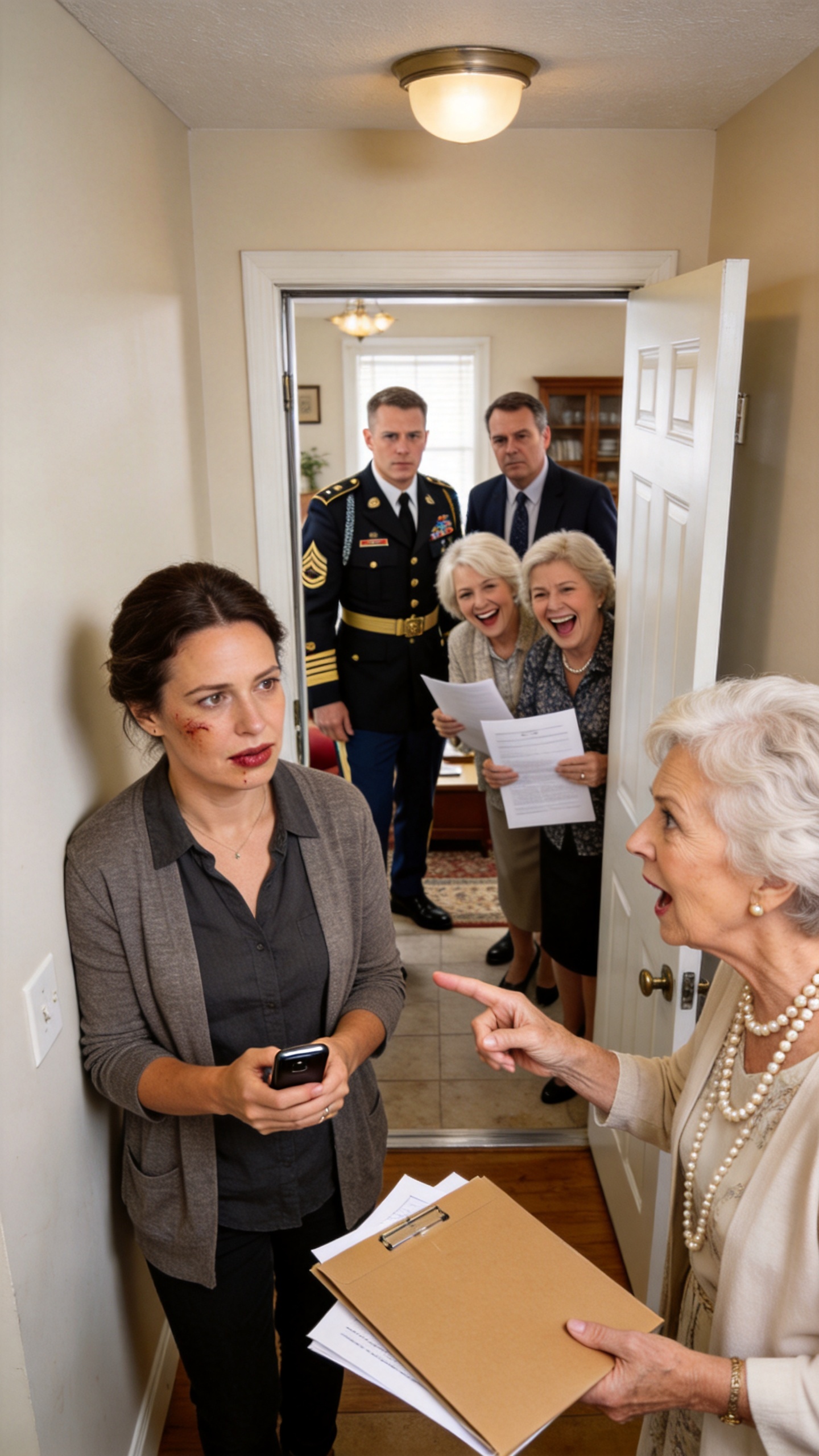 My Mother Shoved Me Into The Wall While My In-Laws Called Me A Gold Digger And Said, "Daniel Is Overseas. Nobody Is Coming." Then My Husband Walked Through The Door With Two Witnesses