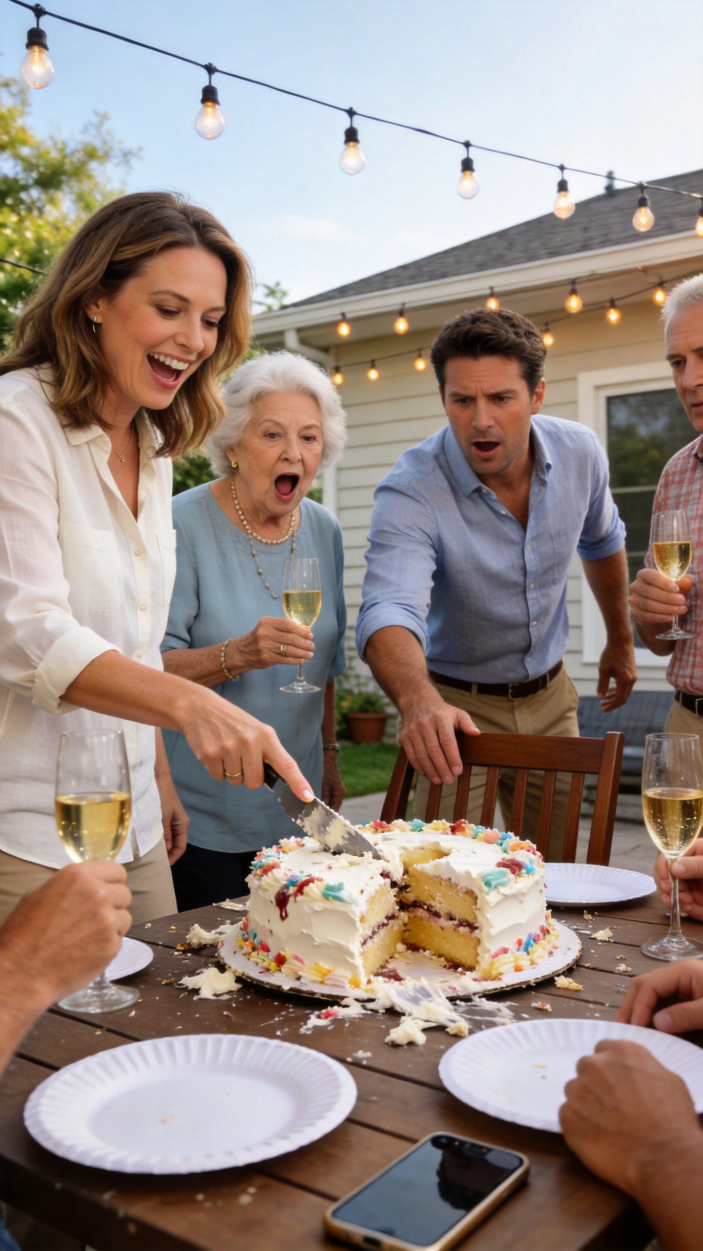 My Mother-In-Law Served An Anniversary Cake That Said, "Congratulations On Being A Gold Digger." Everyone Laughed Until My Husband Stood Up And Told The Family Why His Father Really Left Her