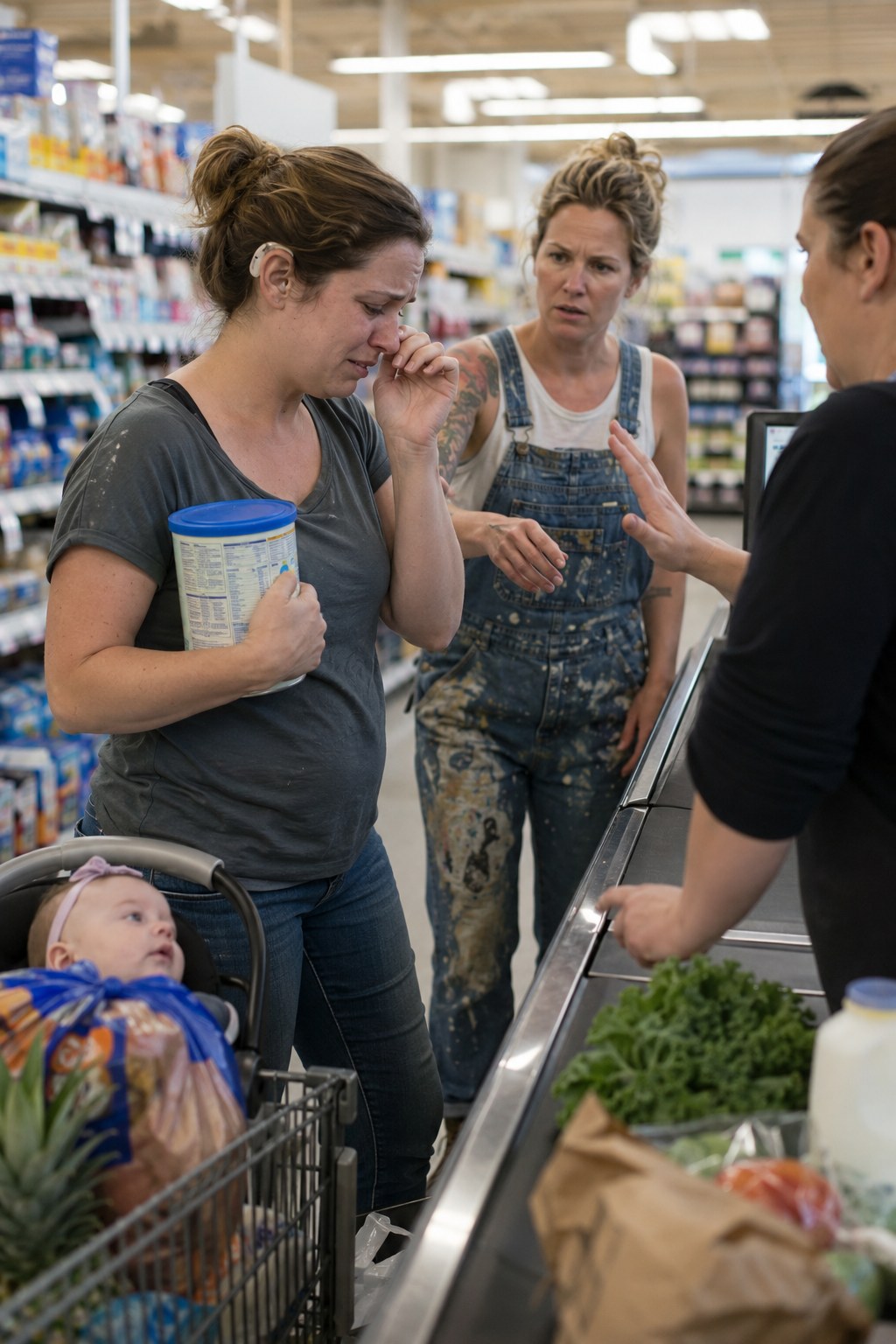 A Store Employee Mocked A Deaf Mother, Refused To Correct Her Baby Formula Price, And Told Her To Bring Someone Who Understood Shopping. Then The Woman In Paint-Stained Overalls Stepped Forward