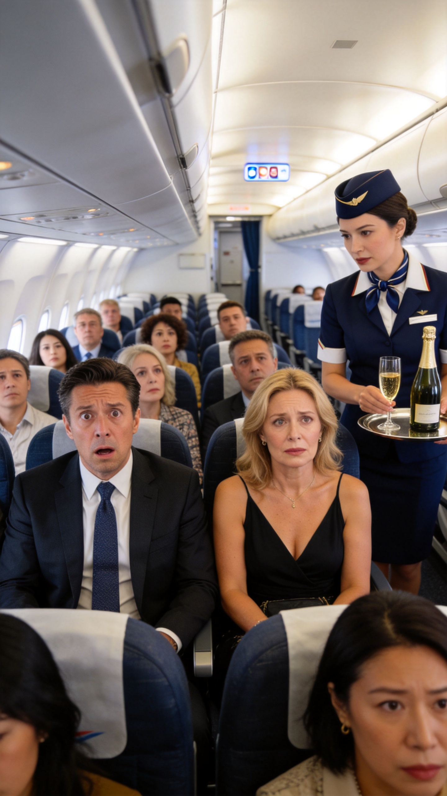 I Boarded A Plane With My Mistress, Certain My Wife Was Miles Away - Instead, She Greeted Us In A Flight Attendant's Uniform And Asked, "Champagne For The Business Trip You Lied About?"