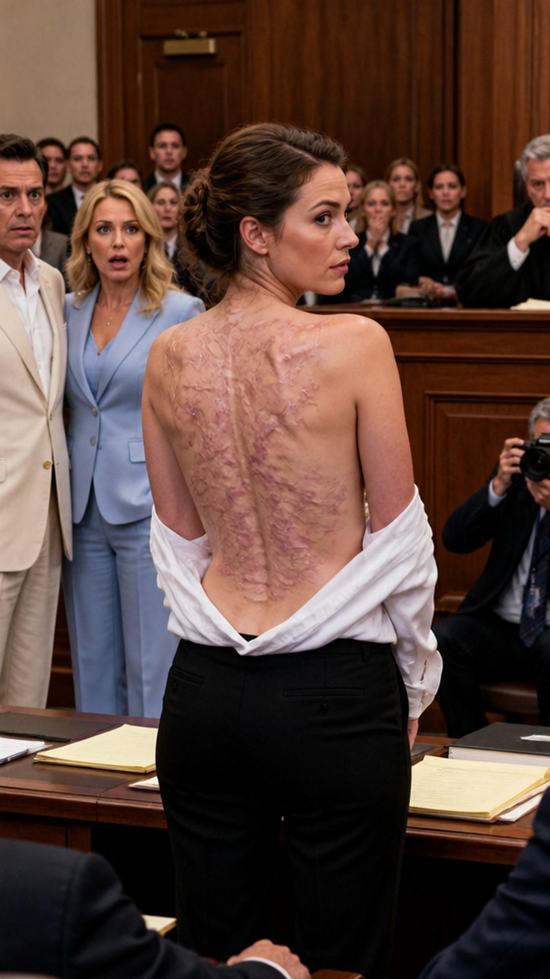 My Husband Brought His Mistress to Our Divorce Hearing, Sure I Would Leave With Nothing, Until I Took Off My Coat and the Courtroom Saw the Scars He Had Hidden