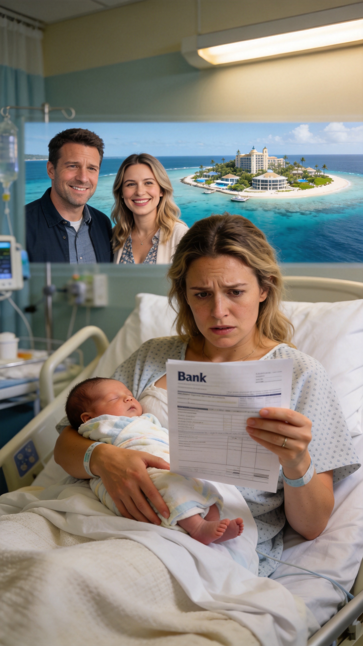 Six Hours After Giving Birth, I Discovered Our Baby’s Emergency Fund Had Been Drained to Just $117—While My Husband Vacationed on a Luxury Island With Another Woman, Unaware He Had Left Behind the Evidence That Would Ruin Everything.
