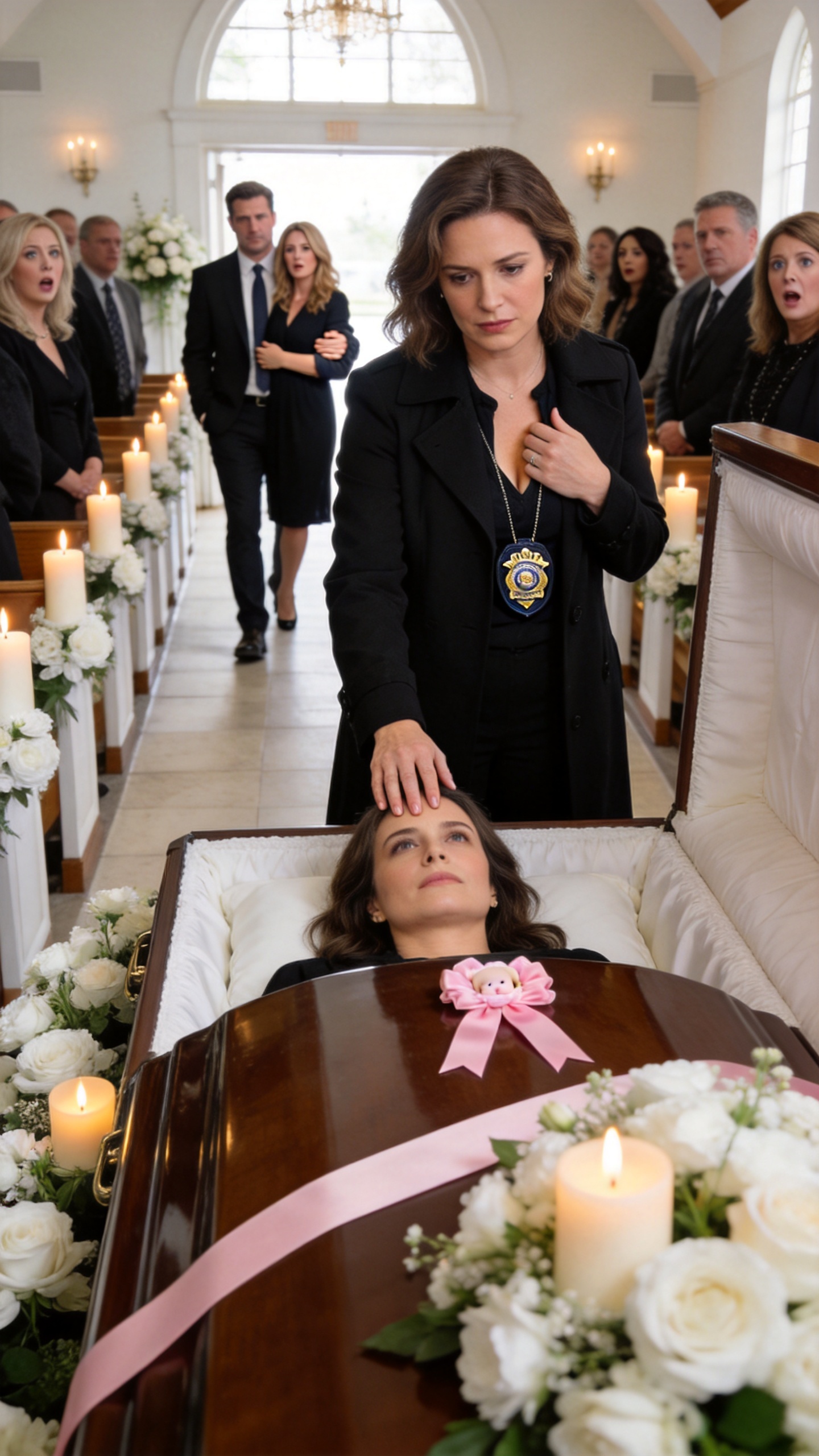 I Stood Beside My Sister's Coffin With One Hand On The Tiny Ribbon For Her Unborn Baby When Her Husband Walked In With His Mistress. Then I Lifted My Badge And Said, "You Really Thought I Wouldn't Find Out?"