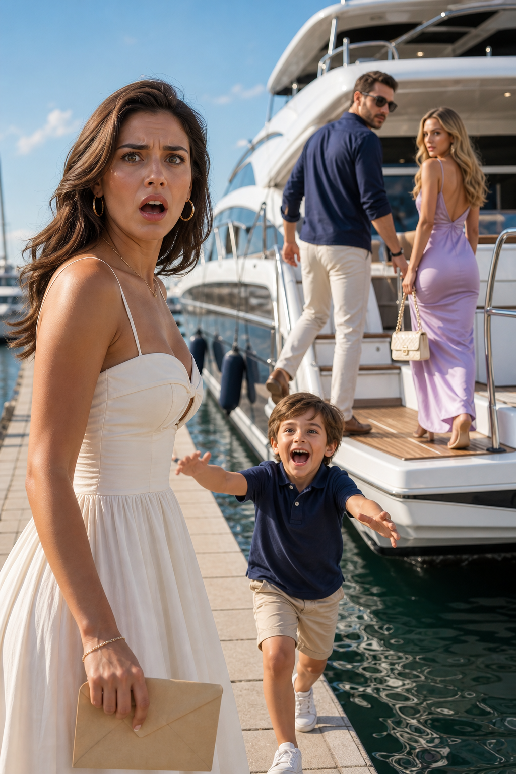Five Years After Her Husband Walked Out for His Assistant, She Saw Them Step Onto a Luxury Yacht Together, Then Their 5-Year-Old Son Ran to Her Crying, "Mommy!" and the Letter She'd Kept Finally Exposed His Mother's Secret