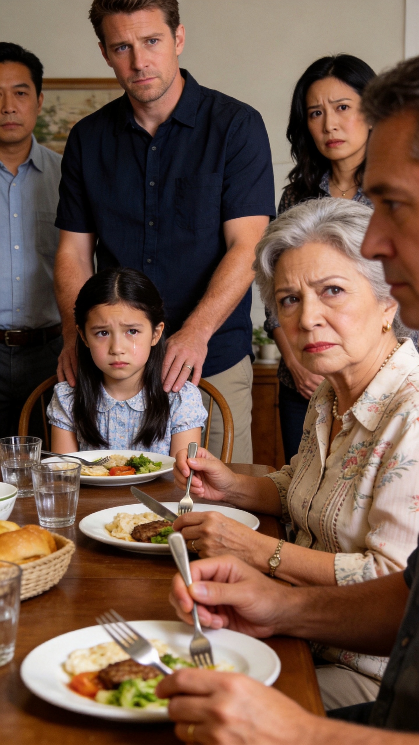 At Sunday dinner, my mother-in-law insulted my 8-year-old daughter, calling her a disappointment. I had supported her for years after my wife's death but that night, I finally snapped and warned her she had only hours left to keep talking.