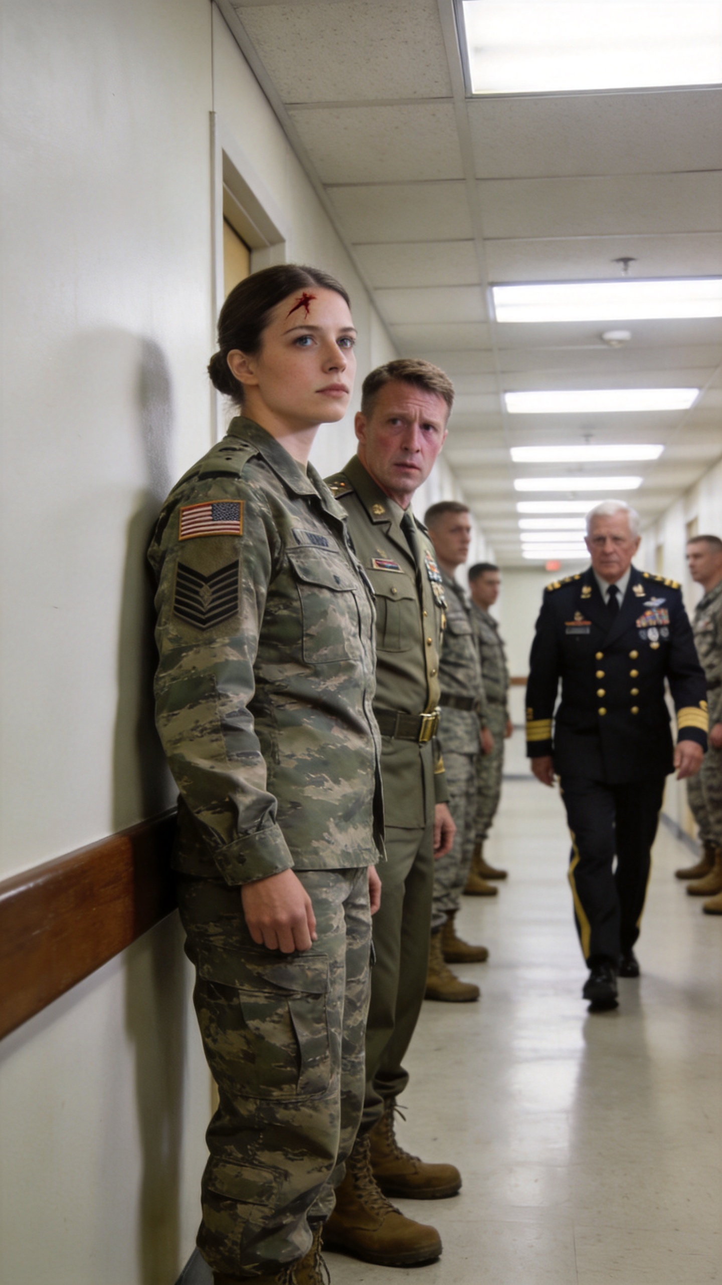 My Captain Made Me Stand Bleeding In The Hall To Break Me, But He Went Pale When The Four-Star General Walking Toward Us Said My Name