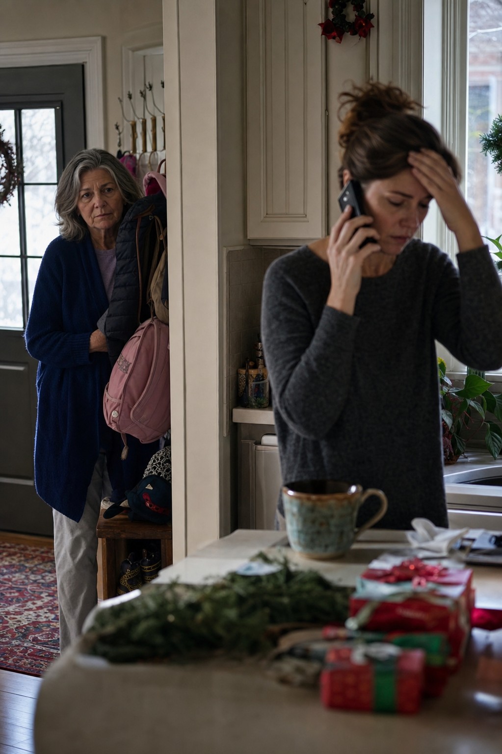 A week before Christmas, I heard my daughter saying on the phone, "We'll just leave all the kids at Mom's. She can take care of them while we have a few quiet days off."