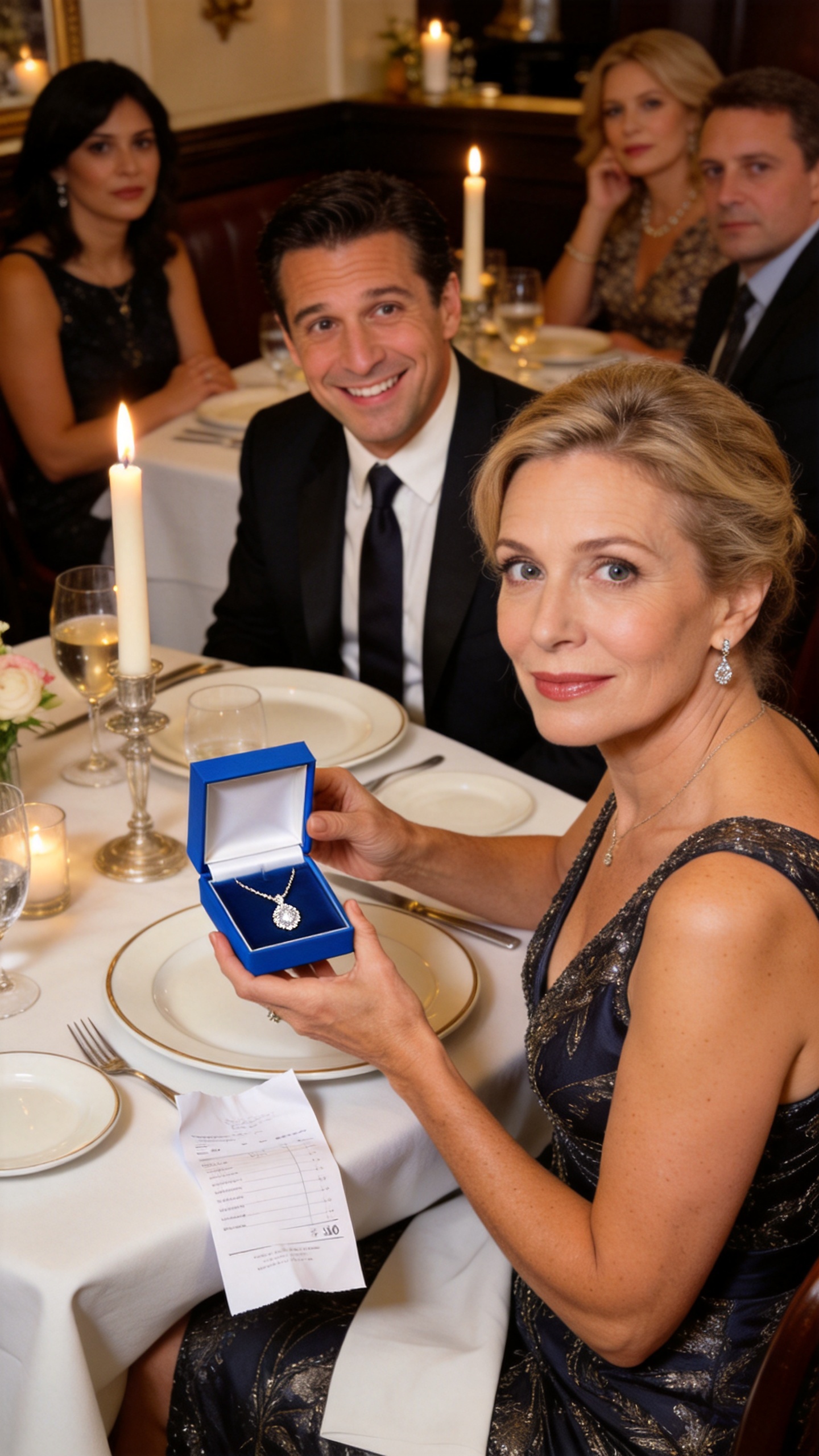 "Happy Anniversary, My Love," My Husband Said As He Slid A Blue Box Across The Table. The Necklace Sparkled, But The Receipt In His Jacket Opened The Life He Had Been Hiding