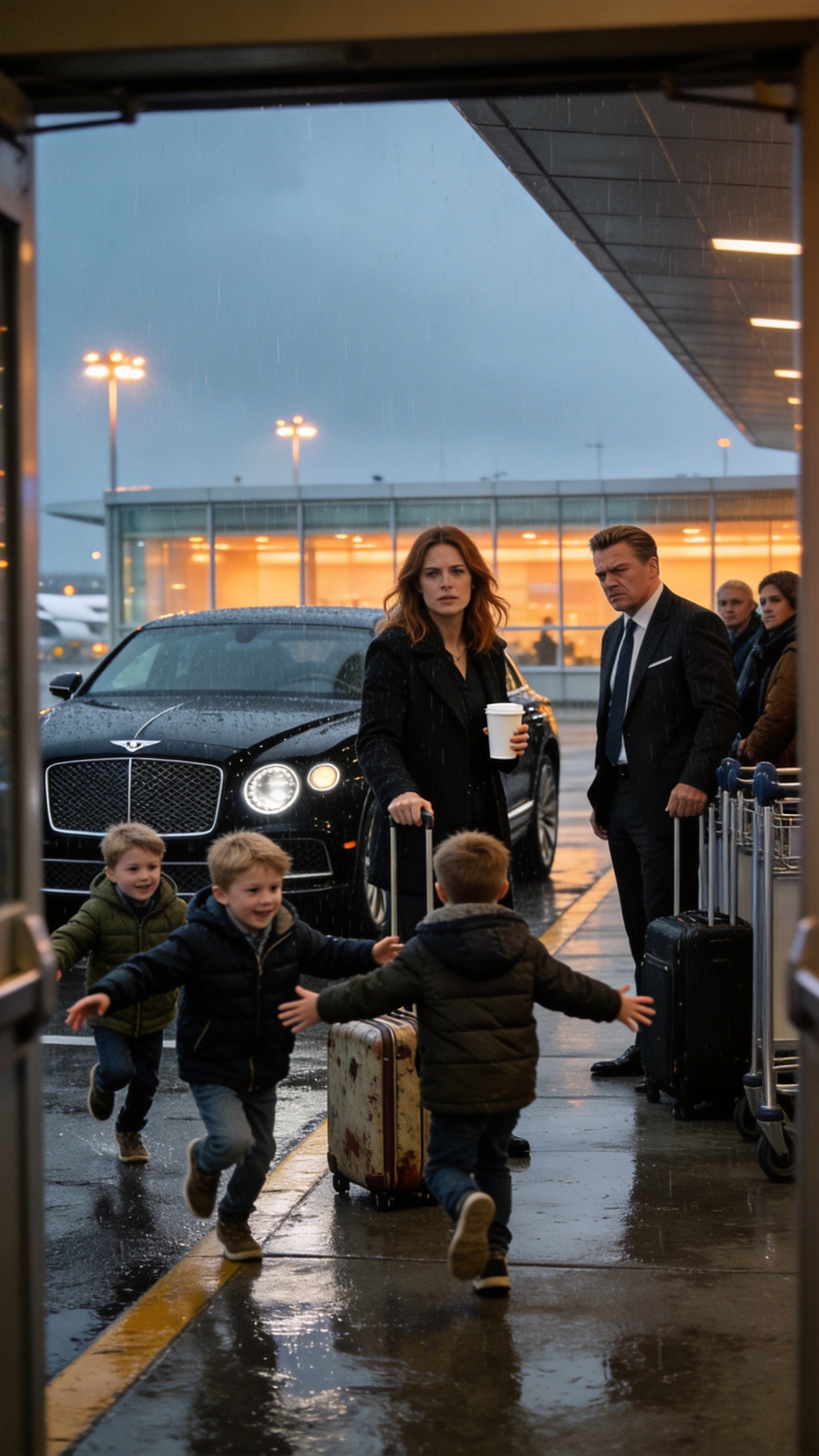 My Billionaire Ex-Husband Sat Beside Me On A Flight Just To Humiliate Me, But When Three Little Boys Ran From A Bentley Calling Me Mom, He Finally Learned What His Pride Had Cost Him