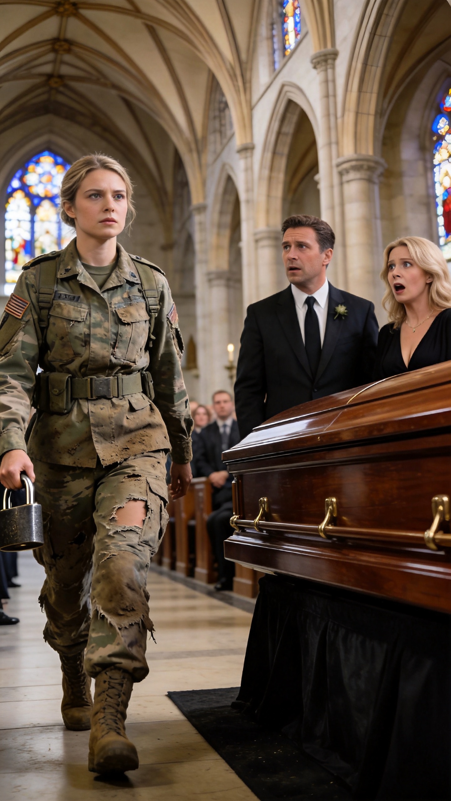 My family was hosting a lavish $100,000 memorial service for me, weeping over an empty mahogany casket. My husband was already holding his mistress's hand, whispering about how they'd spend my military life insurance. They thought locking me in that abandoned cabin to freeze was a foolproof plan to steal my assets.