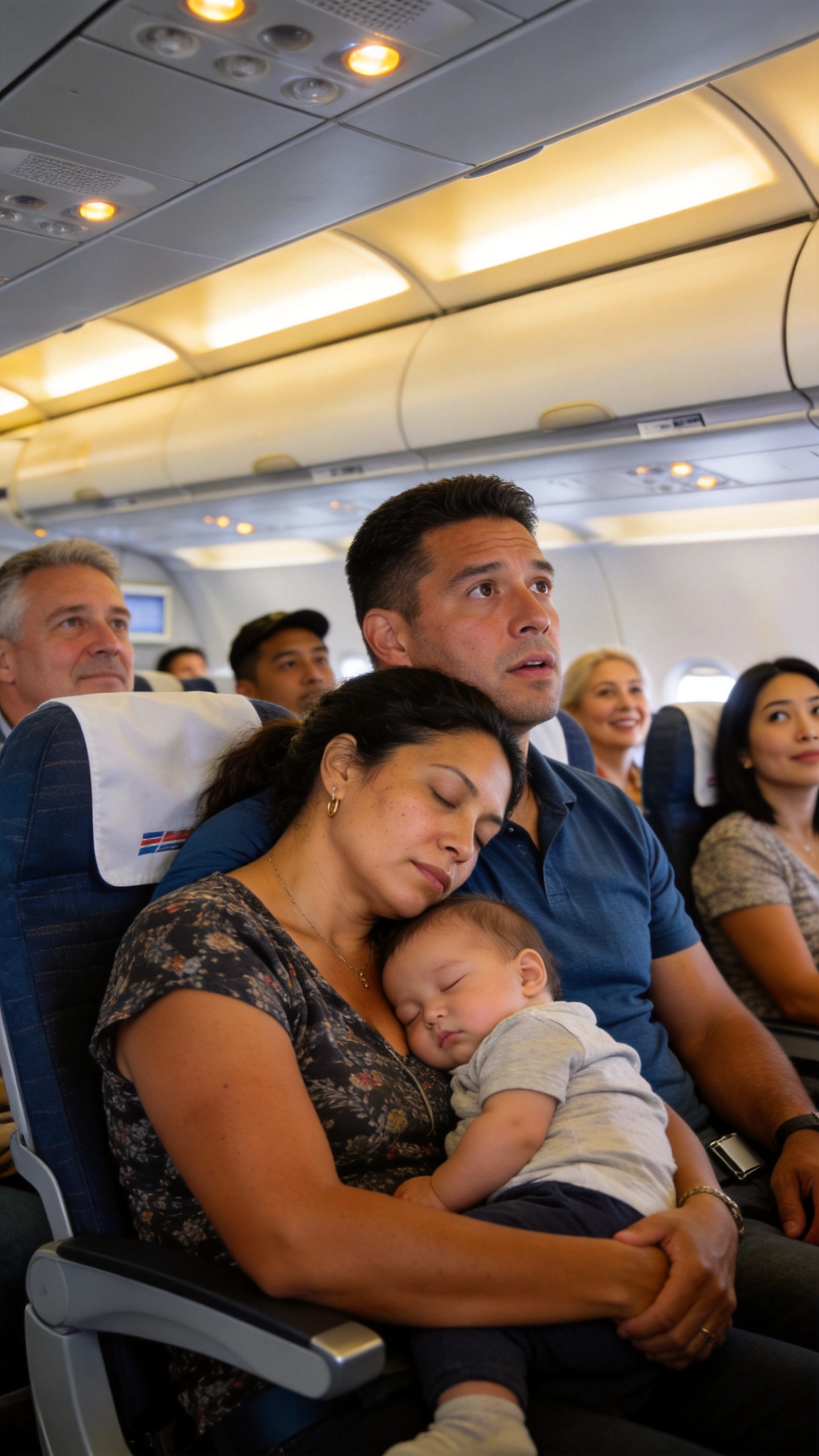 The stranger asked me to pretend to be asleep on his shoulder during the flight… but when we landed I discovered he was the most powerful businessman in Mexico and that my ex-husband was already looking for me.