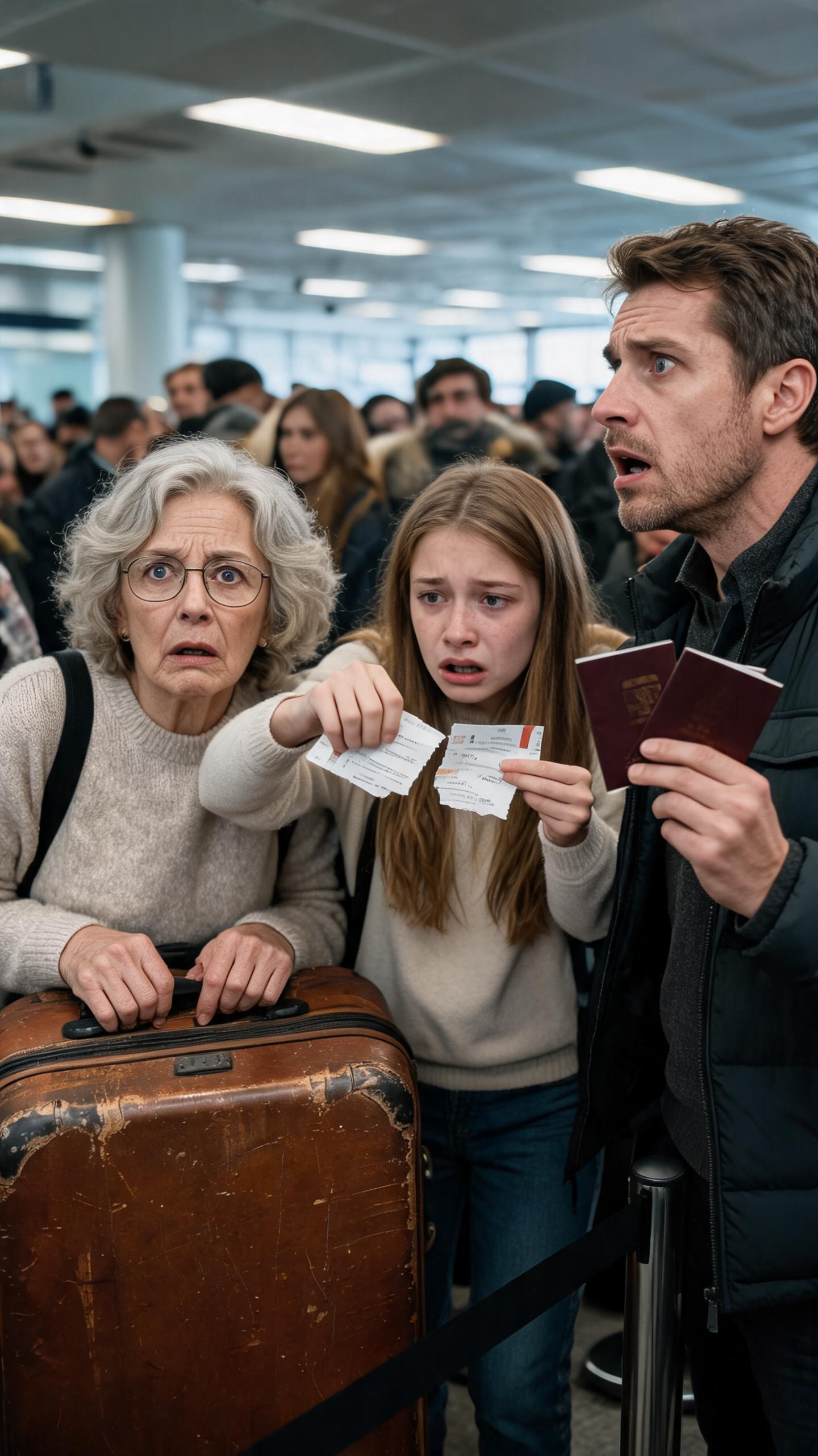 At The Airport, My Father Left My Grandmother With Her Old Suitcase After Taking 520,000 Pesos From Her And Said, "She's Not Coming With Us Anymore." I Tore Up My Ticket Without Screaming