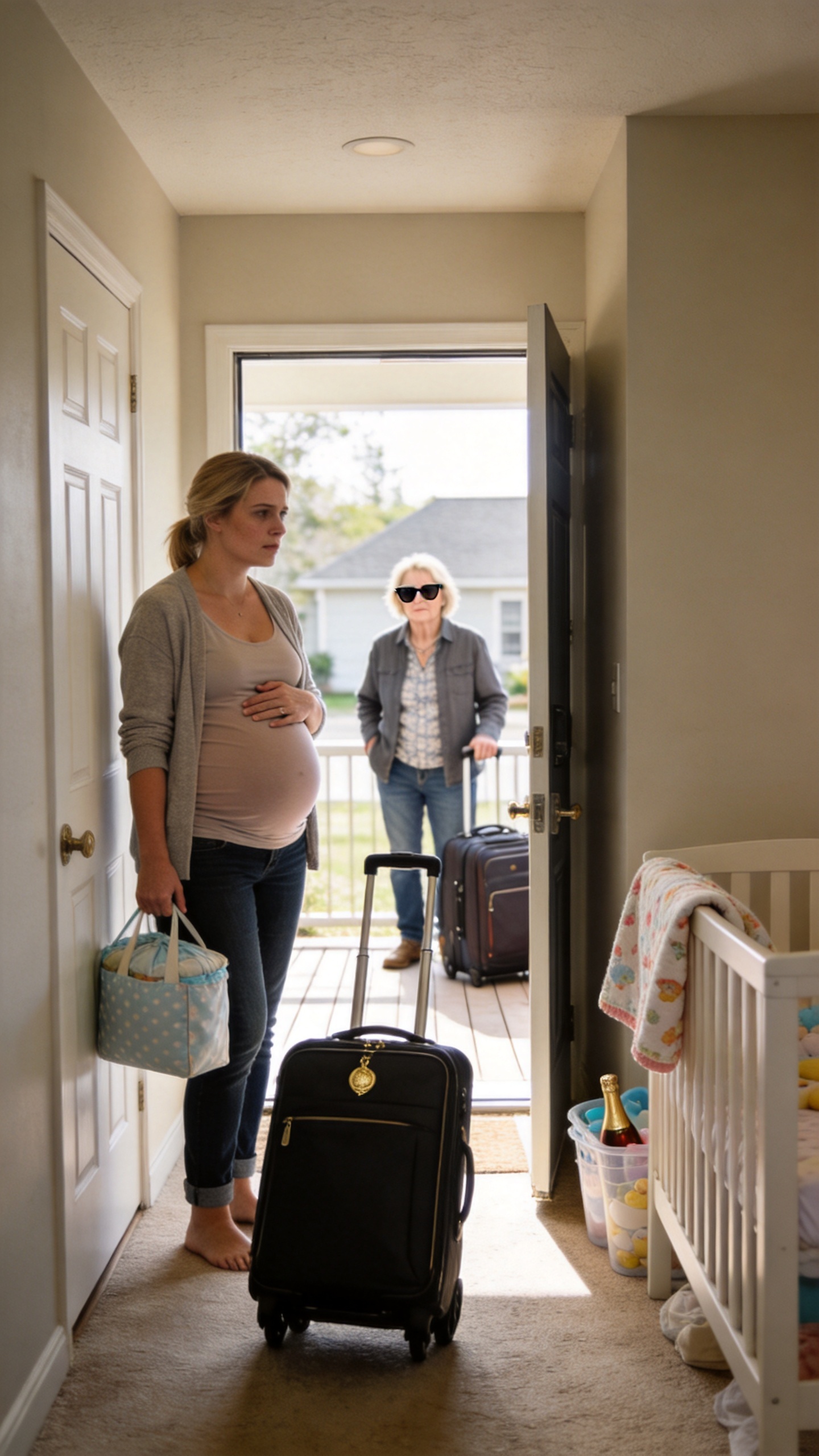 My Husband Left Me Home At 38 Weeks Pregnant To Vacation With His Mother, “Let Her Give Birth Alone,” She Laughed, But When They Came Back Tanned And Smiling, The Door Was Locked, The Cards Were Frozen, And Our Daughter Had My Name