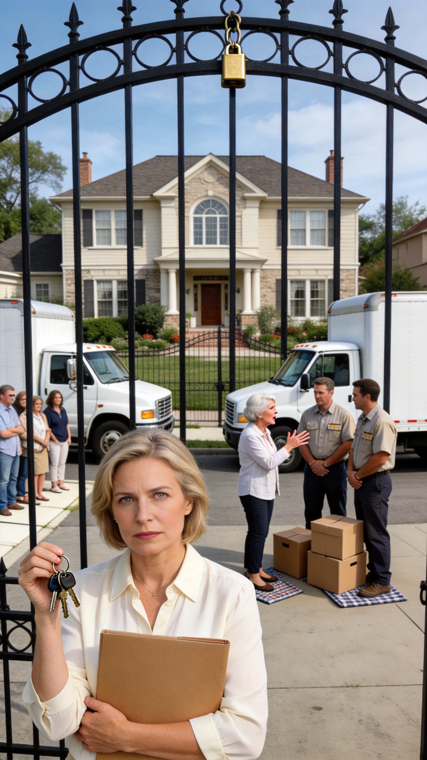 Minutes After The Divorce, My Ex's Mother Arrived With Moving Trucks And Said, "Open The Gate, This House Is Ours Now." But The Empty Mansion, The Locked Gate, And My Lawyer Wiped The Smile Off Her Face