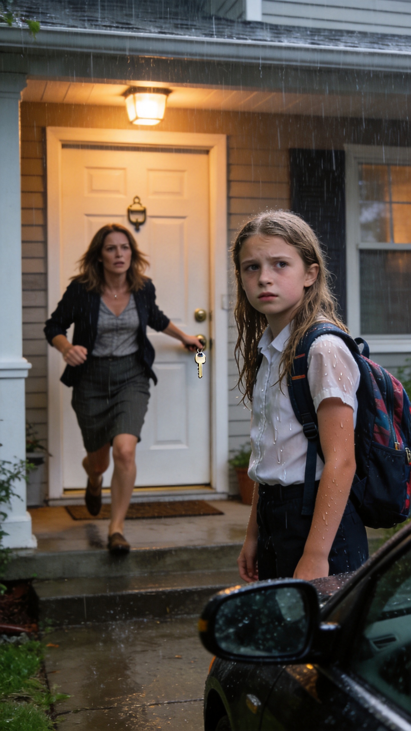 My 11-Year-Old Daughter Stood in the Rain for Five Hours Because Her Key No Longer Fit Our Door - Then I Learned Who Changed the Lock