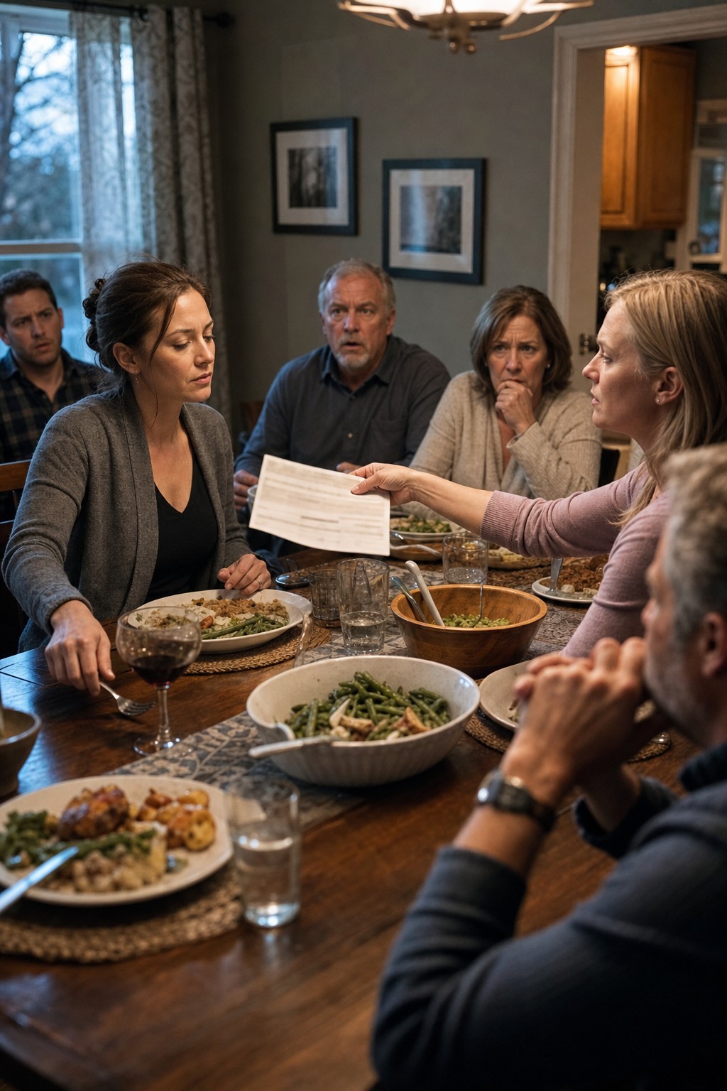 During family dinner, my sister demanded I cover her $2,500 monthly car loan and threatened to cut me off if I refused, so I calmly put down my fork and said, "Count me out."