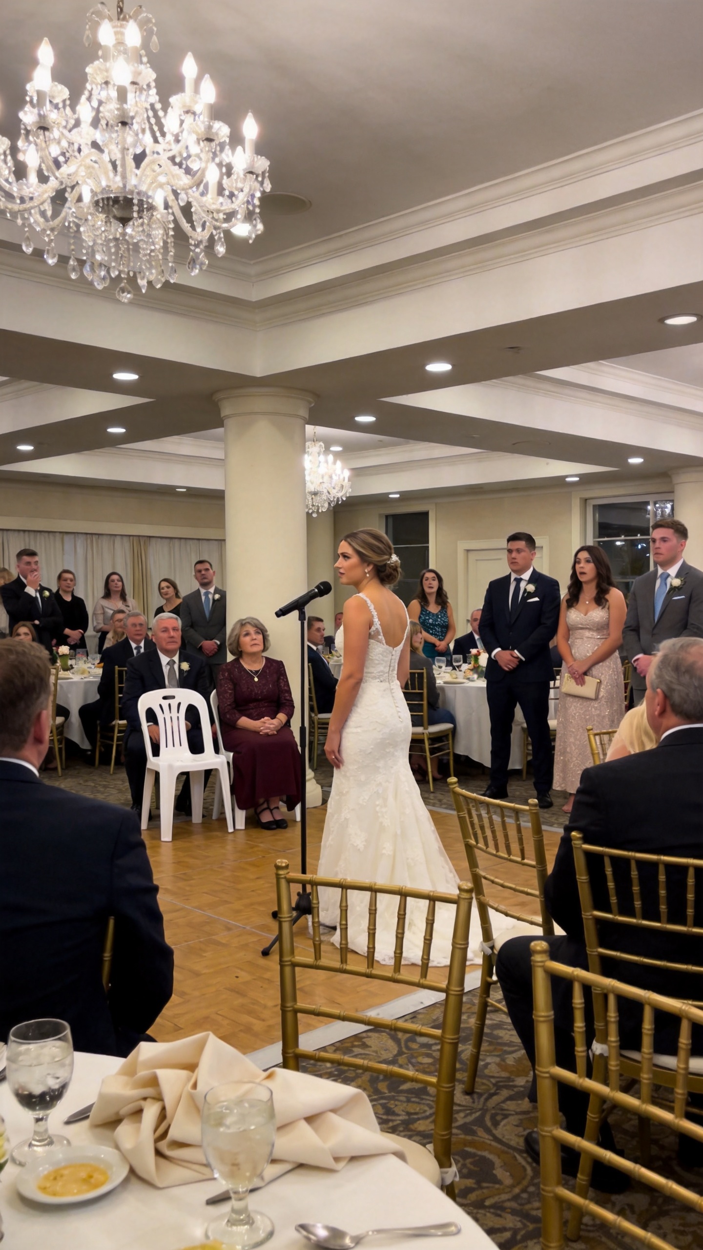 Fifteen Minutes Before My Wedding, I Found My Parents Hidden Behind A Pillar On Plastic Chairs, And My Fiance Hissed, "My Family Can Ruin Yours Before Dinner"